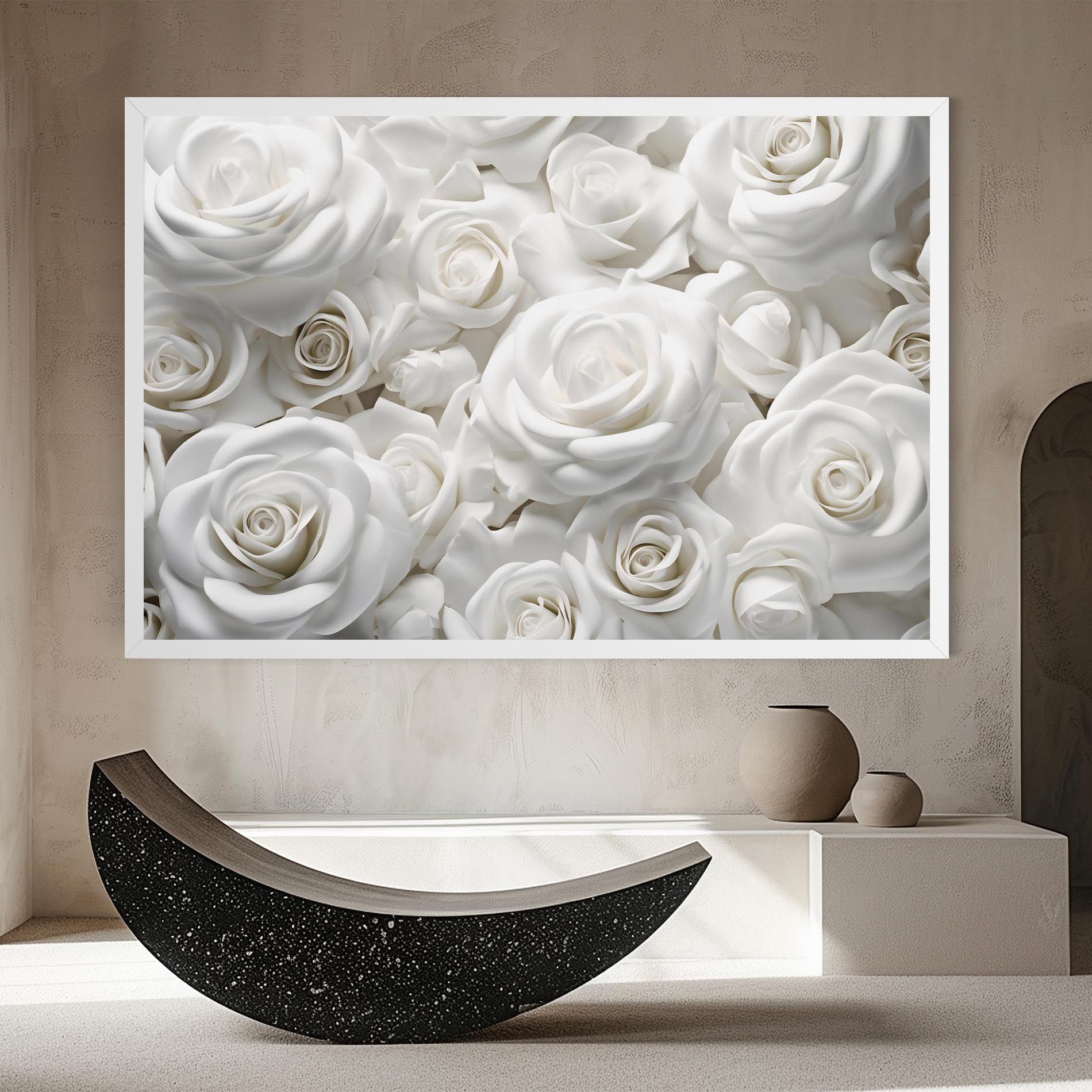 3d White Roses mockup 8