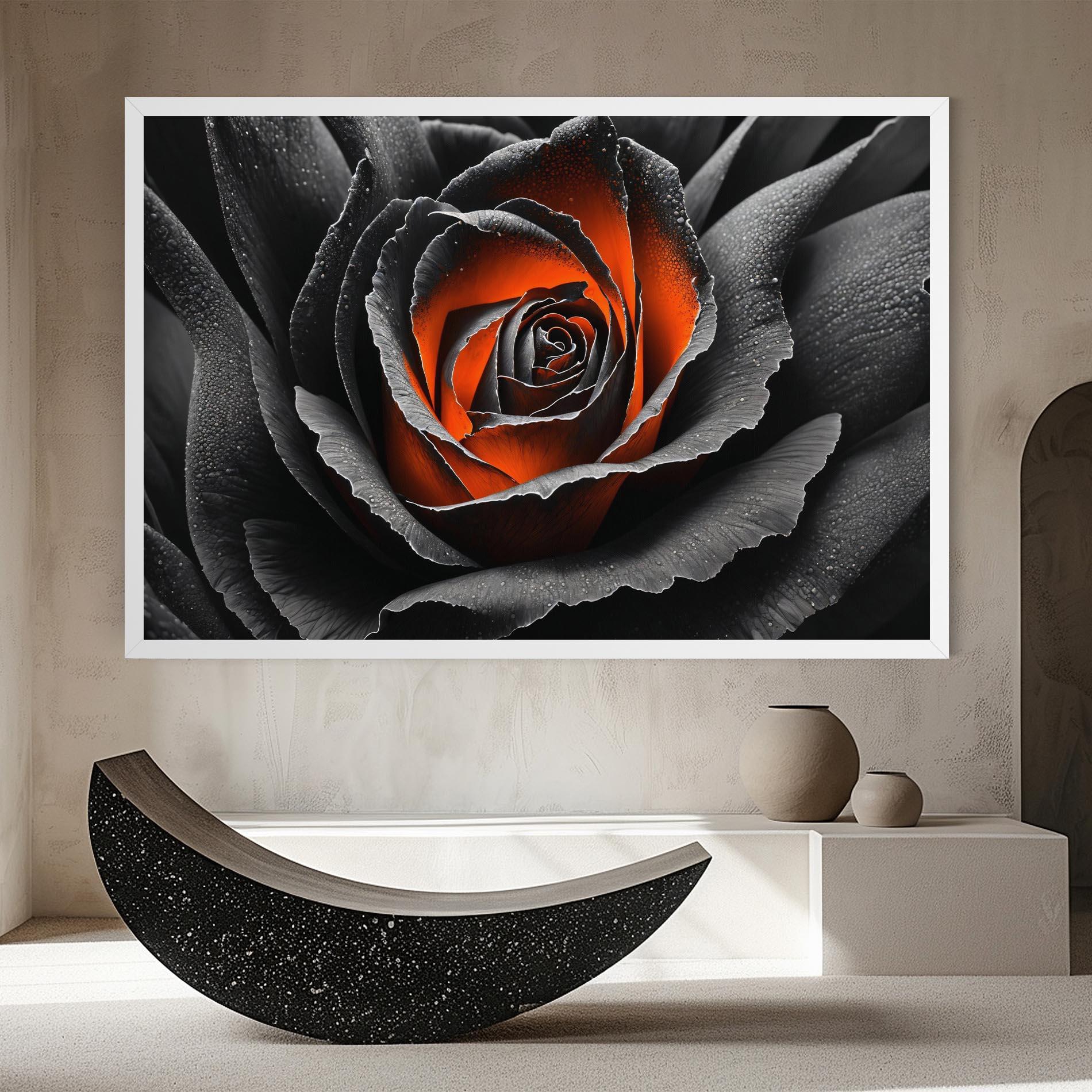 Vászonkép Grey Orange Rose mockup 8