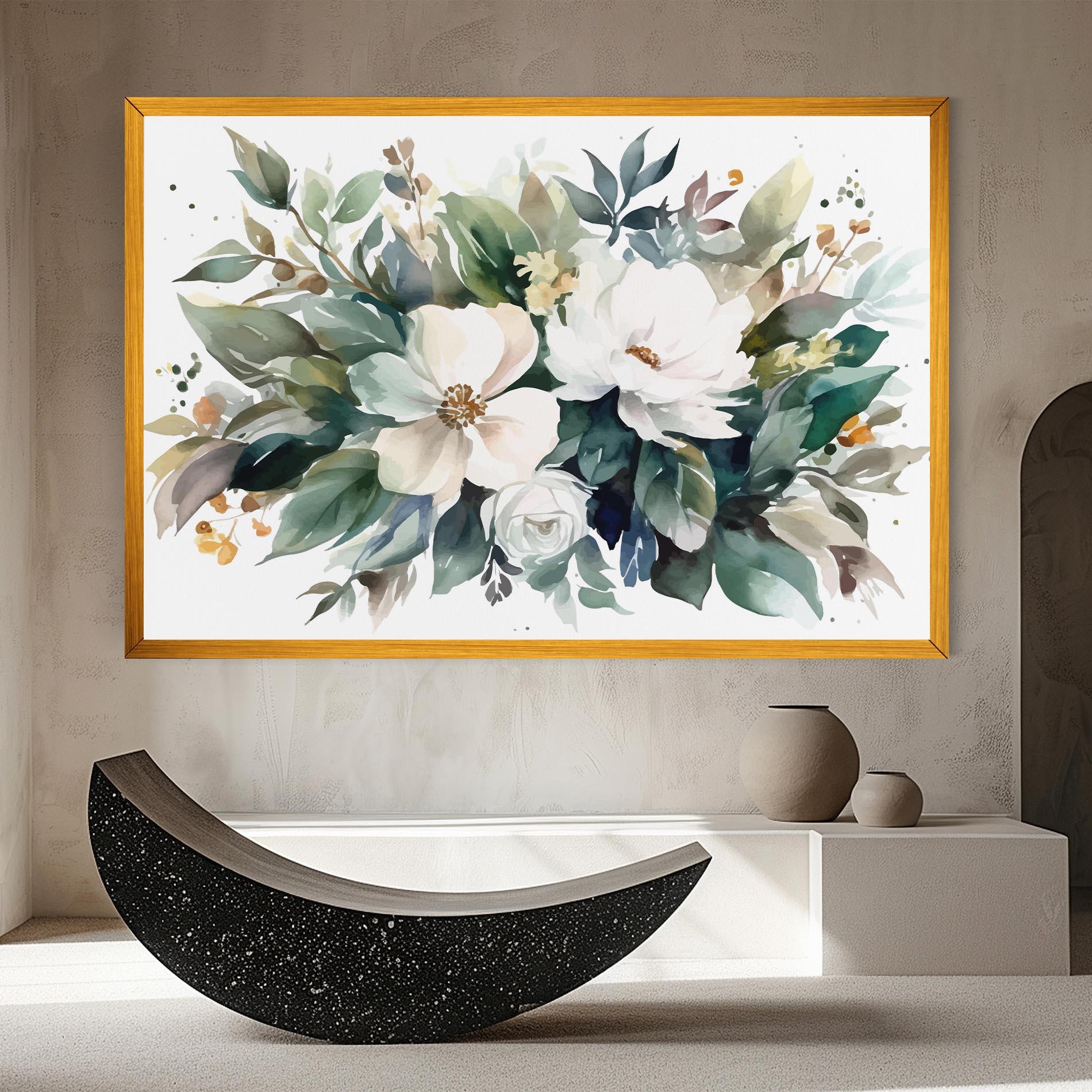 Vászonkép White Rose Paint mockup 8