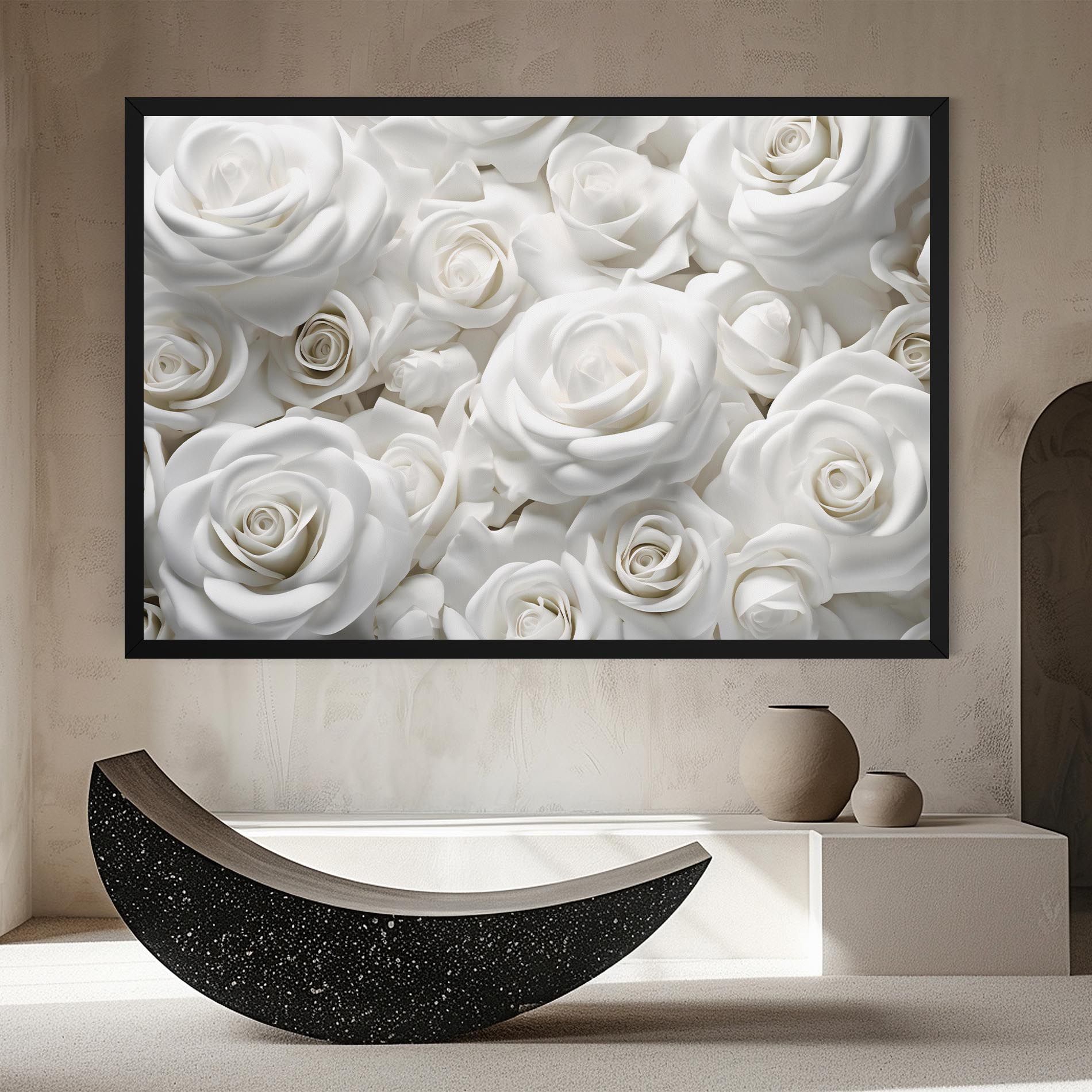 3d White Roses mockup 8