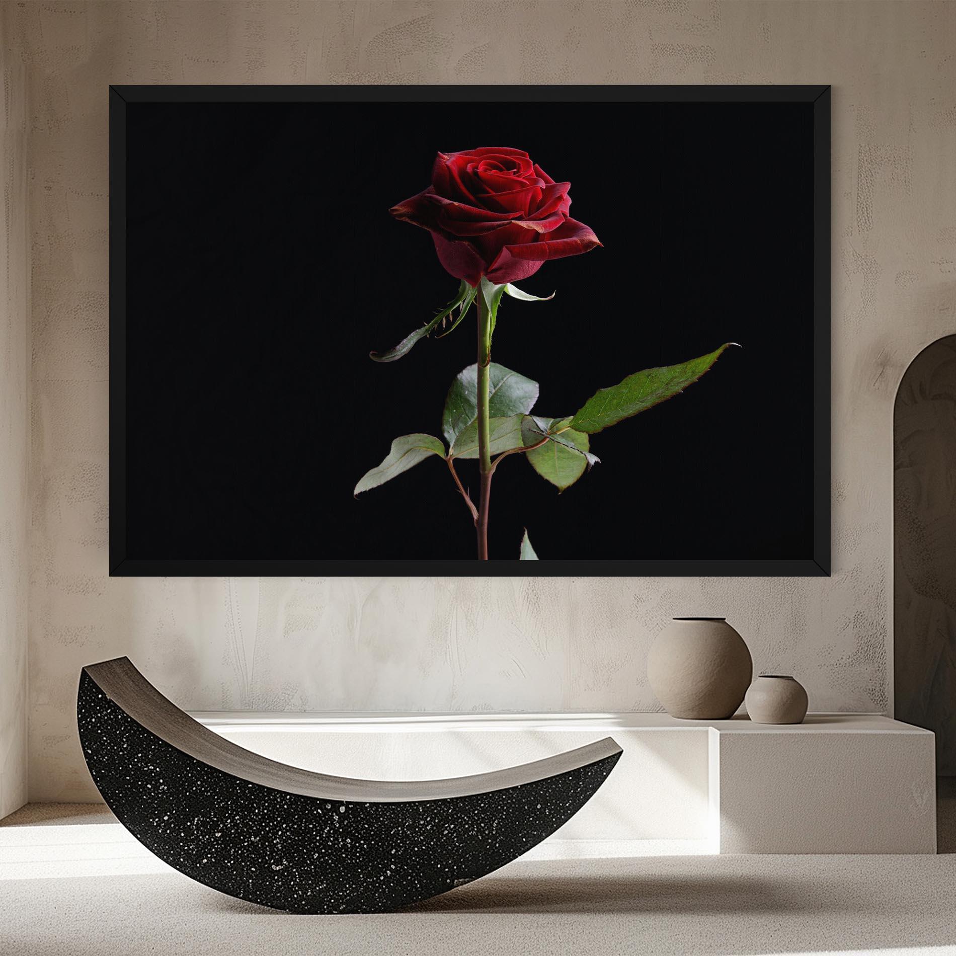 Vászonkép Beautiful Red Rose mockup 8