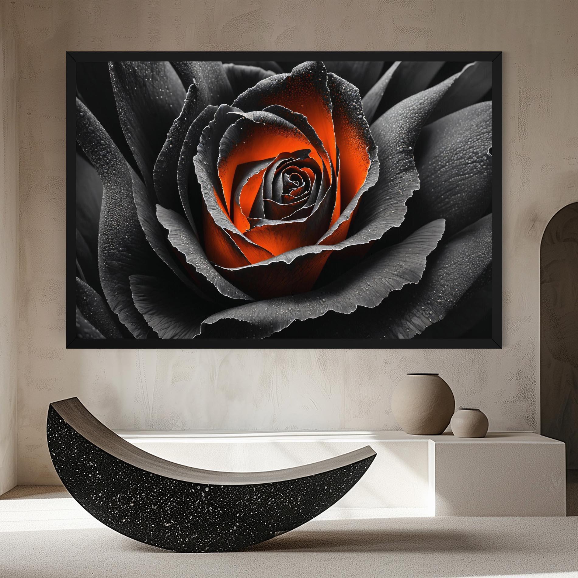 Vászonkép Grey Orange Rose mockup 8