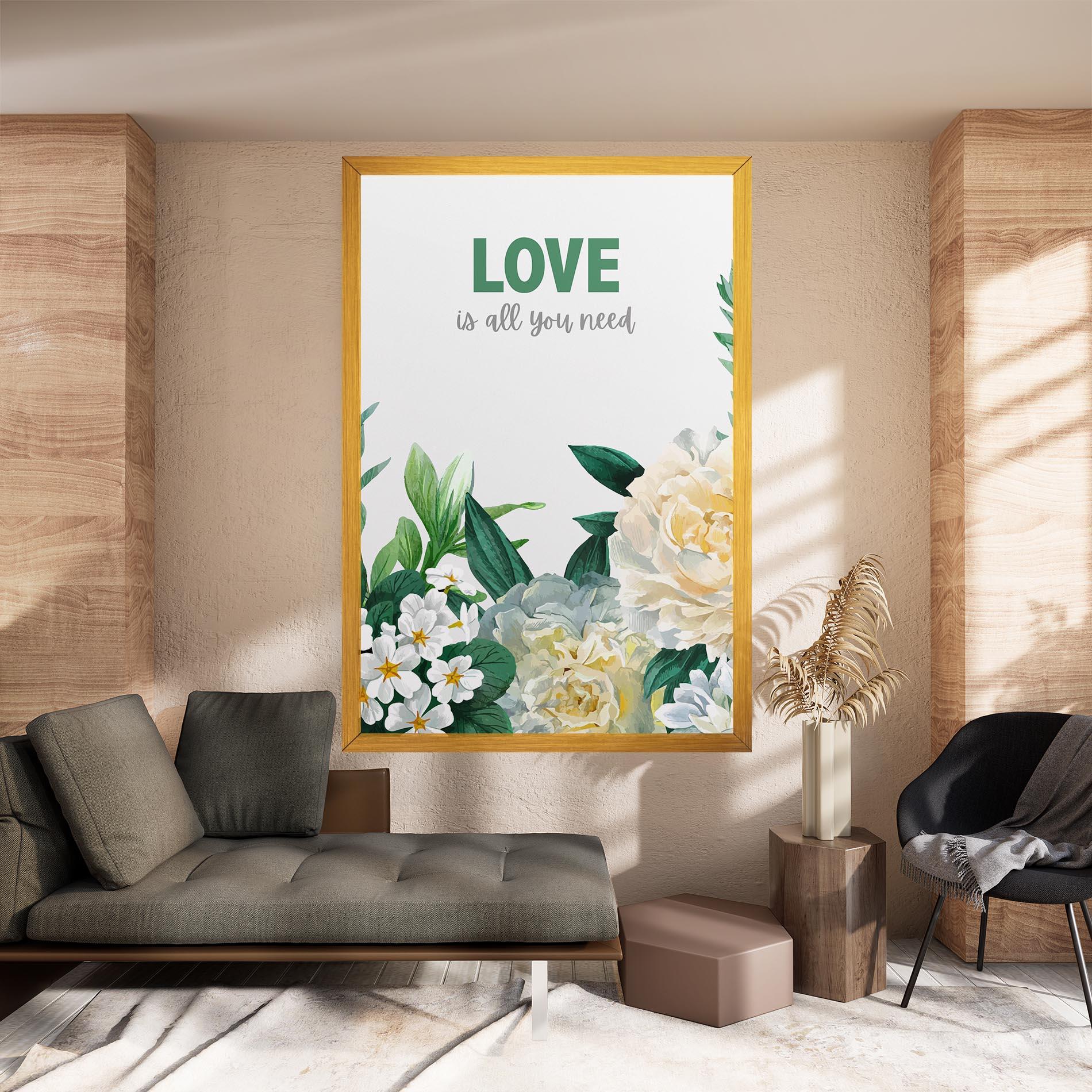 Vászonkép Green Rose Love mockup 8