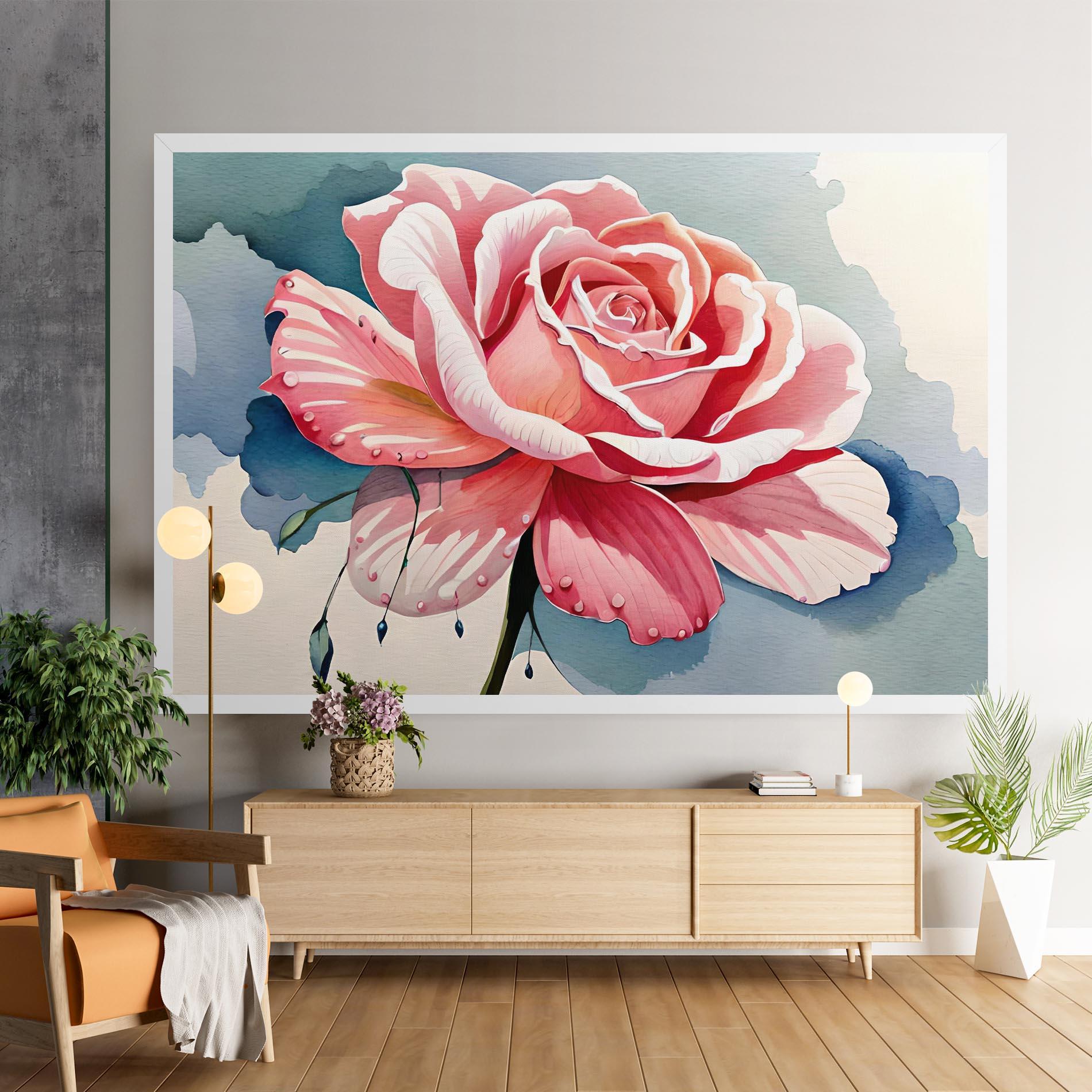 Vászonkép Bih Pink Rose mockup 9