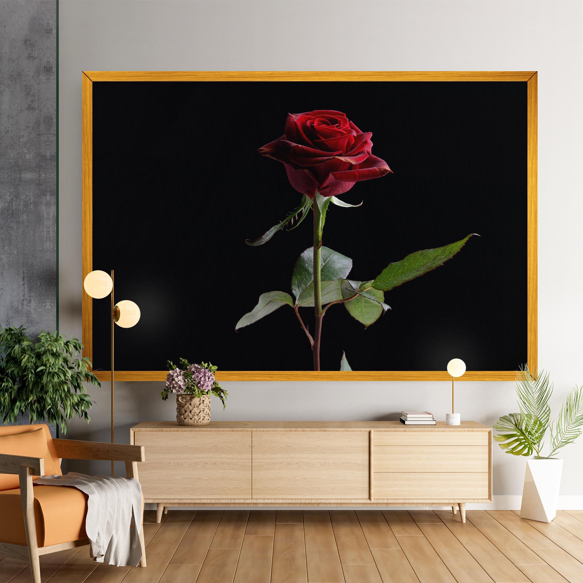 Vászonkép Beautiful Red Rose mockup 9