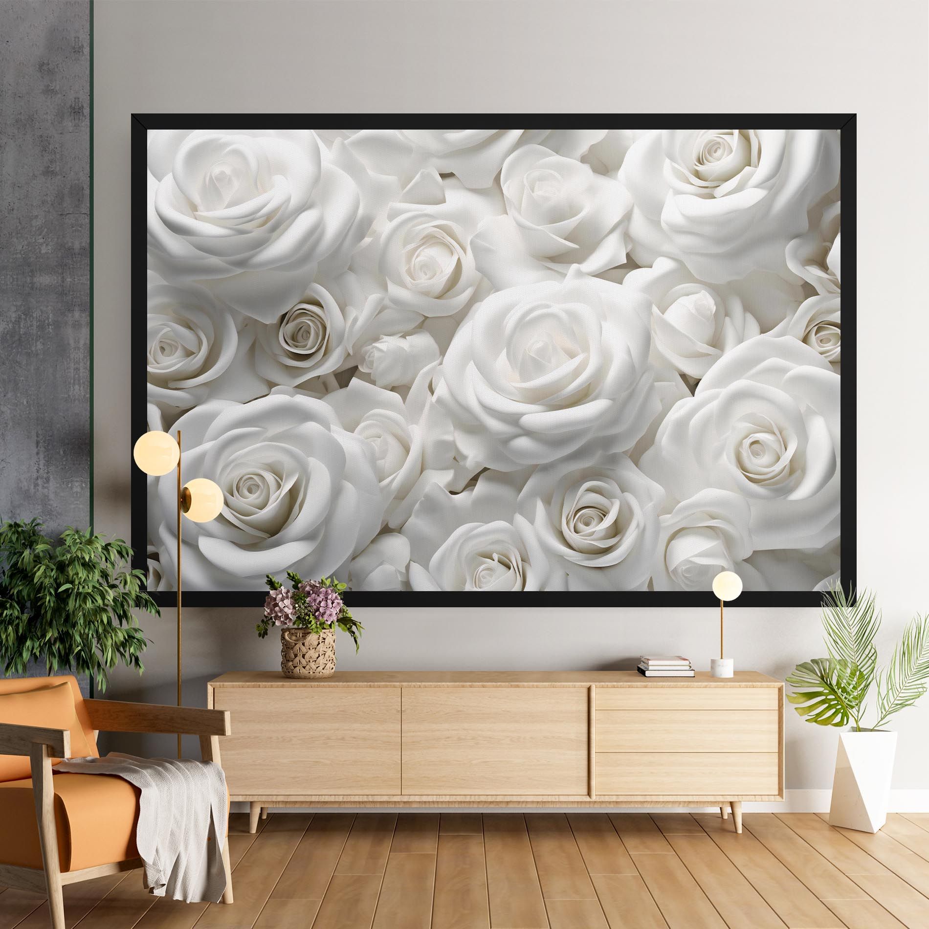 3d White Roses mockup 9