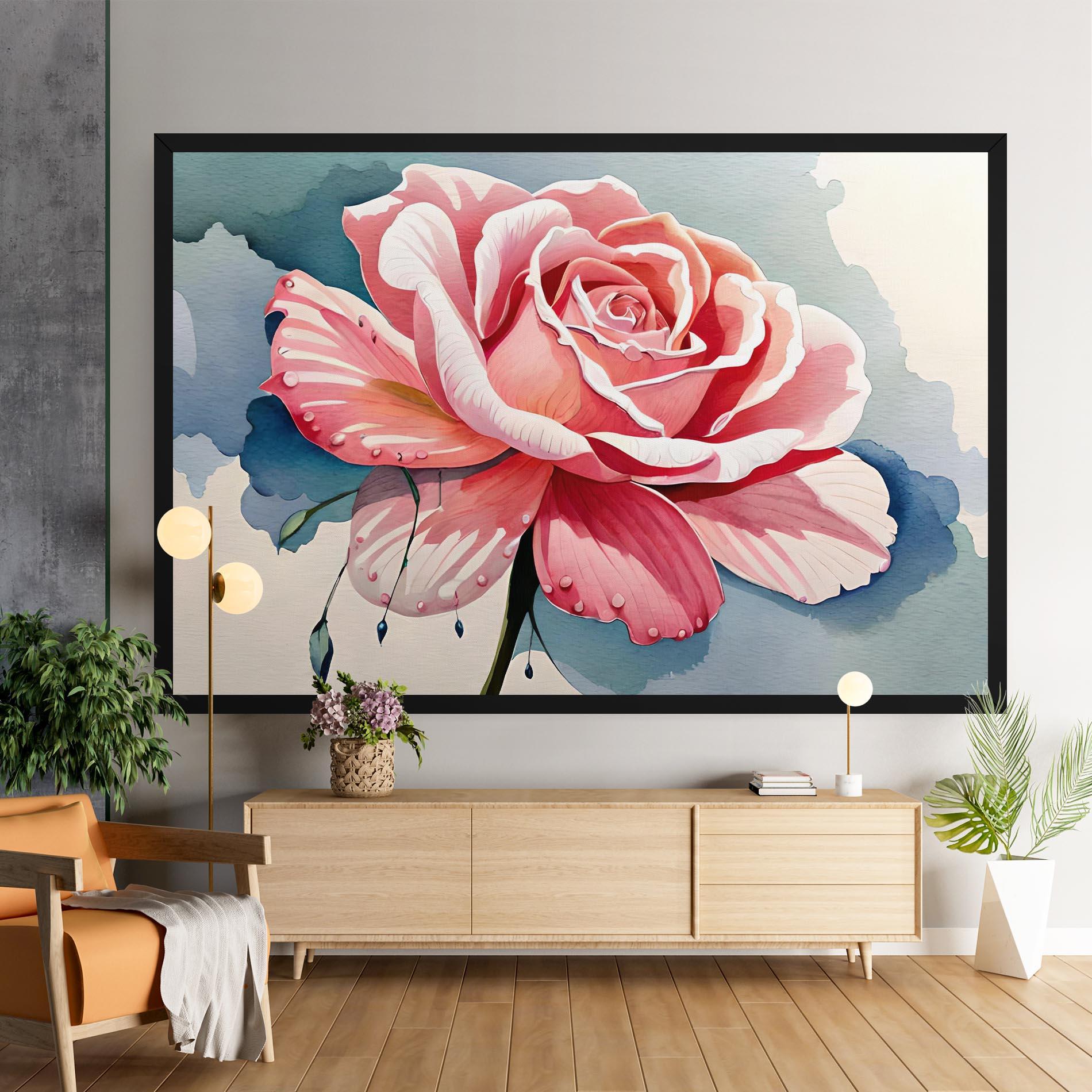 Vászonkép Bih Pink Rose mockup 9
