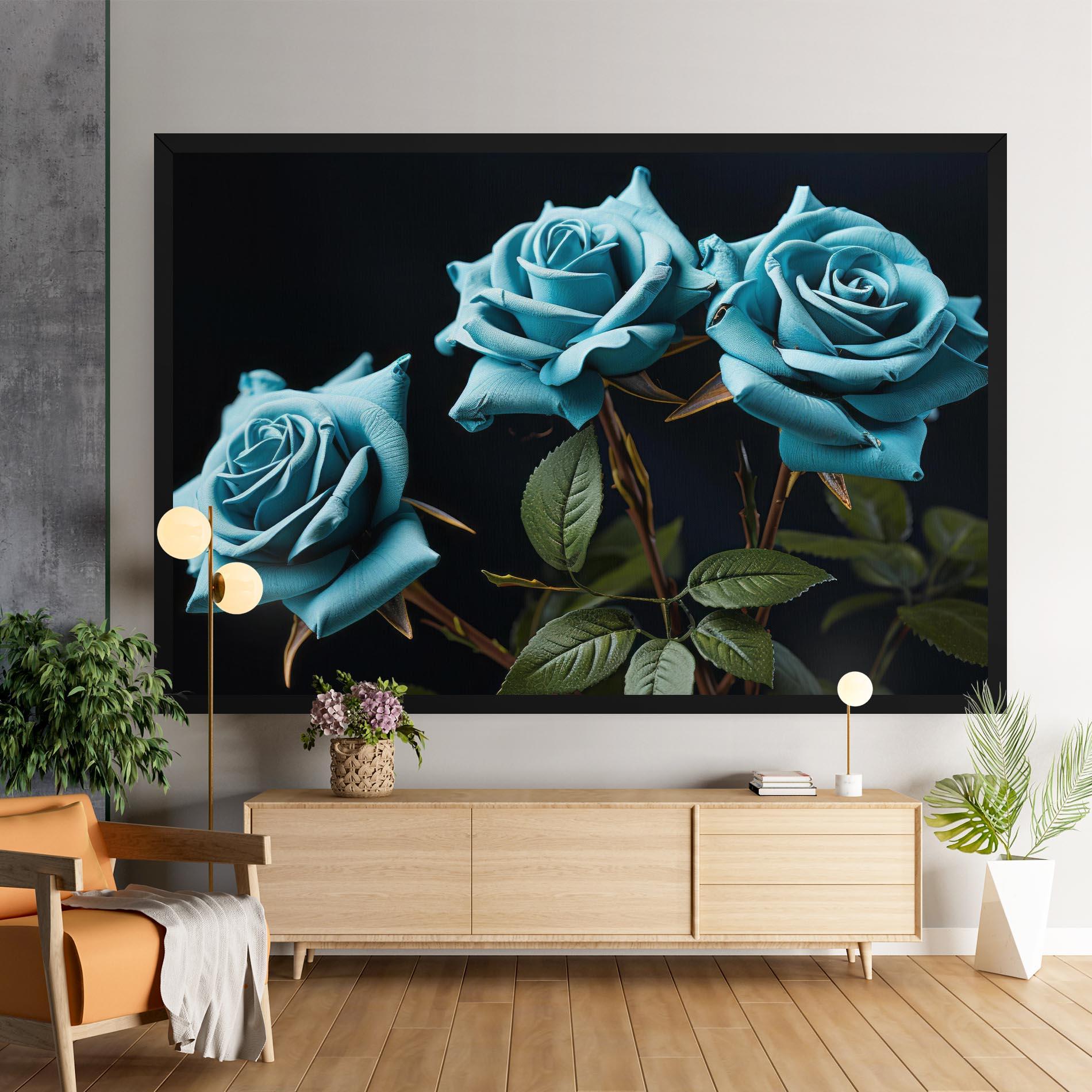 Vászonkép Blue Roses mockup 9