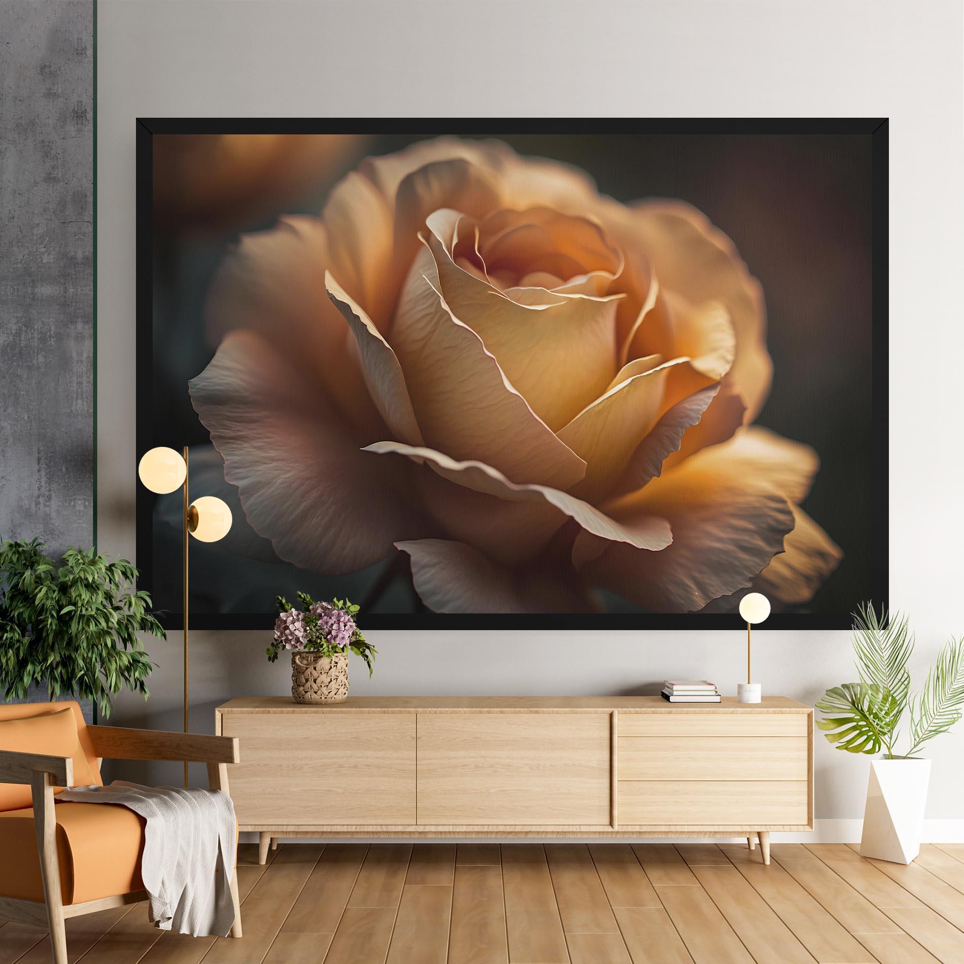 Vászonkép Light Orange Rose Close Up mockup 9