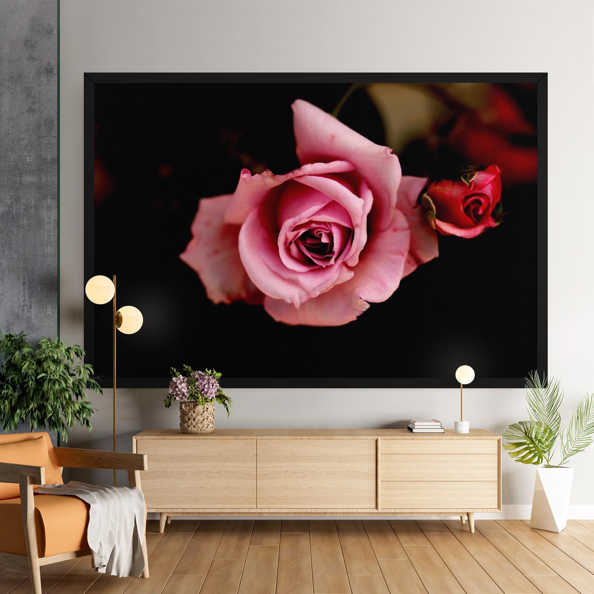 Vászonkép Opened Pink Rose mockup 9