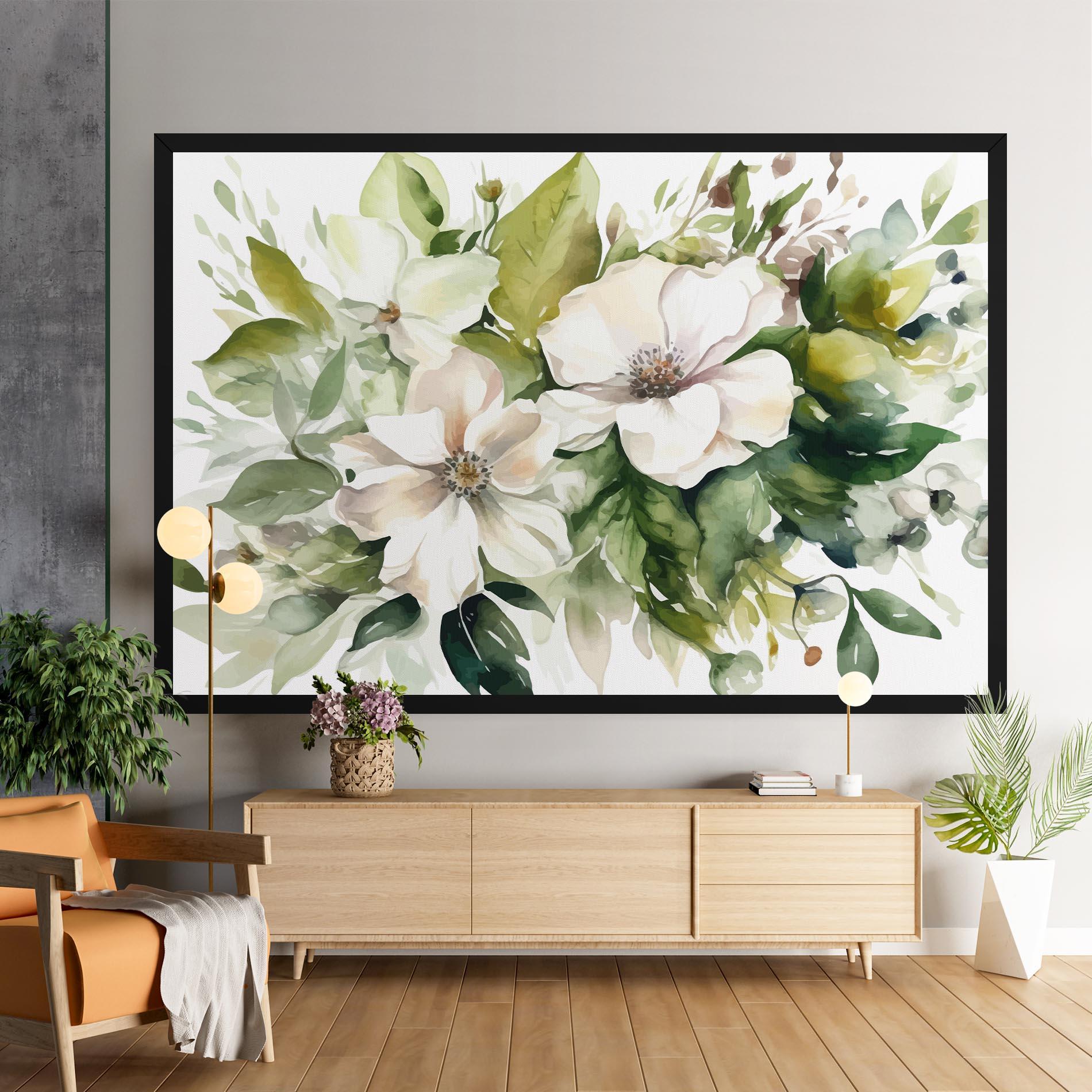 Vászonkép Opened Rose mockup 9