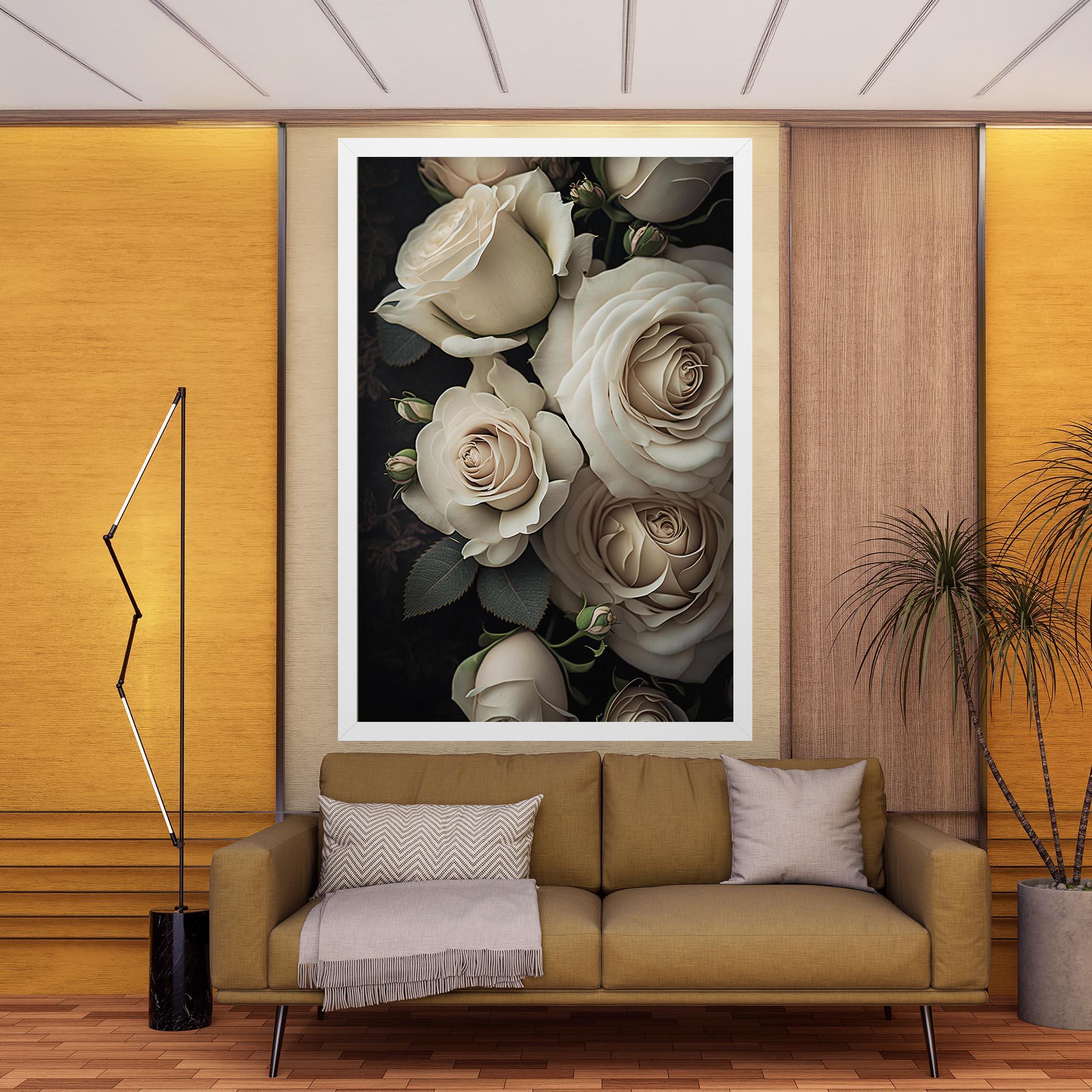 Vászonkép Cream Roses Close Up mockup 9