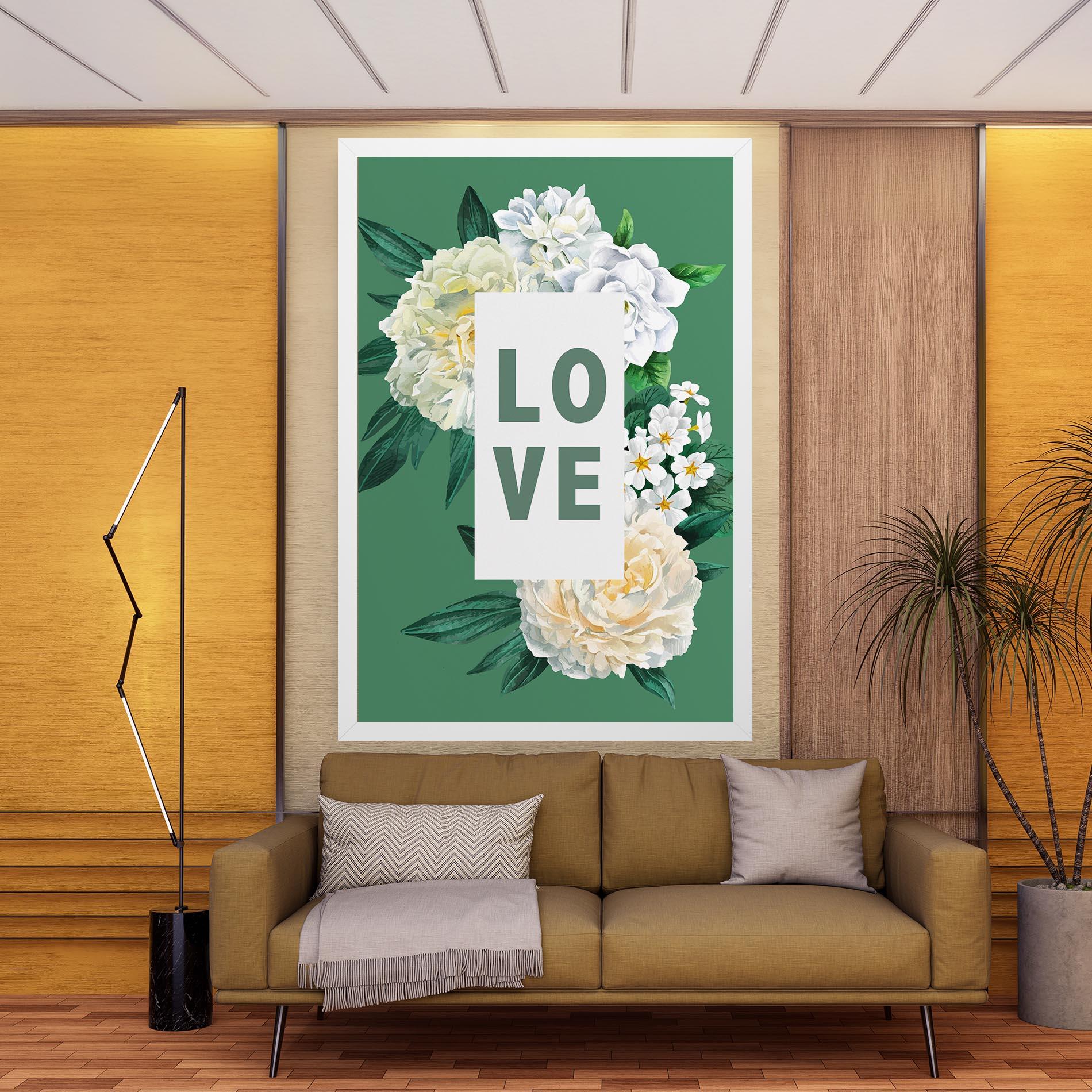 Vászonkép Love Green Rose mockup 9