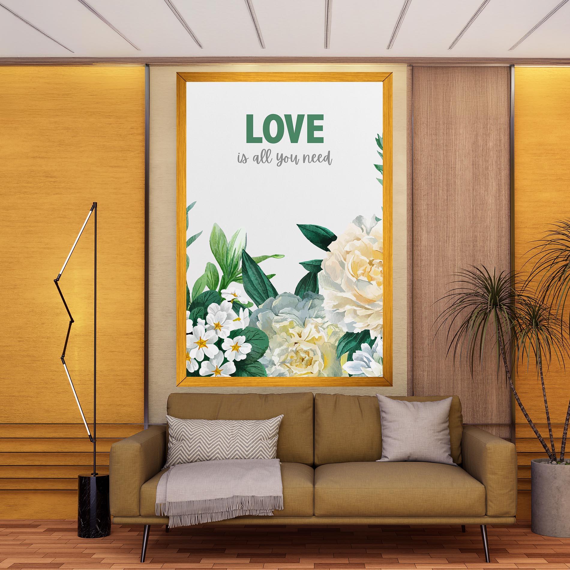Vászonkép Green Rose Love mockup 9