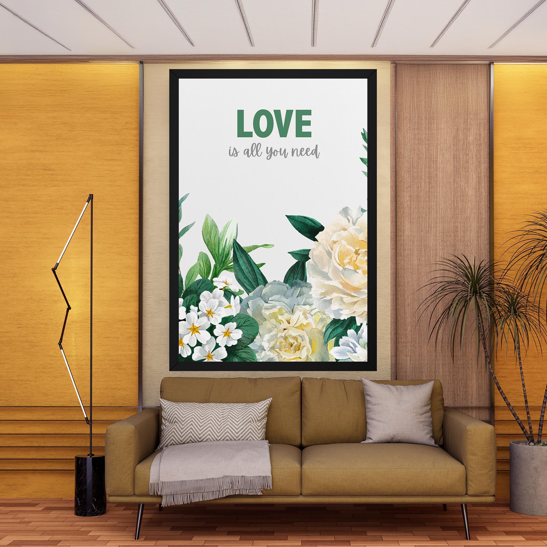 Vászonkép Green Rose Love mockup 9