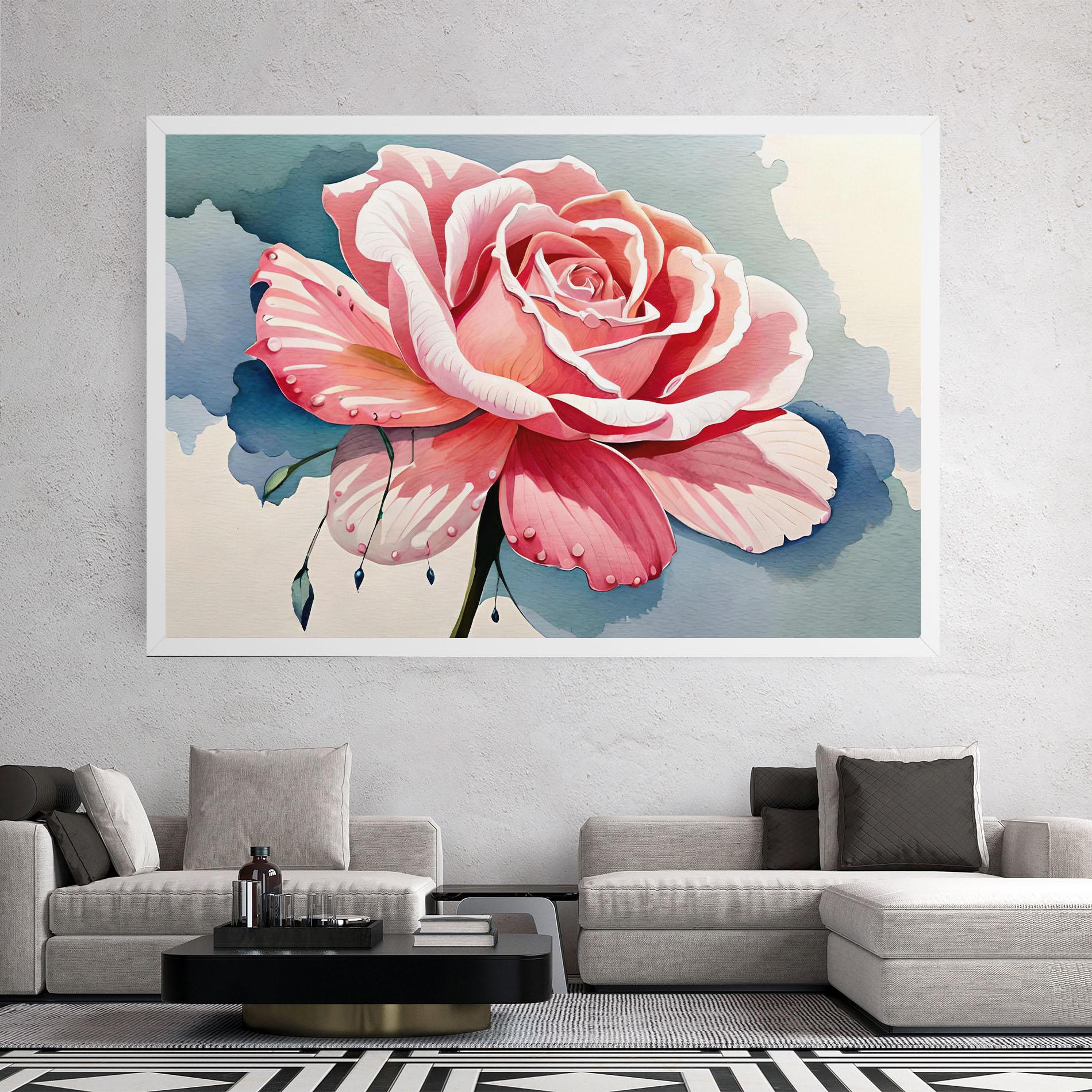 Vászonkép Bih Pink Rose mockup 2