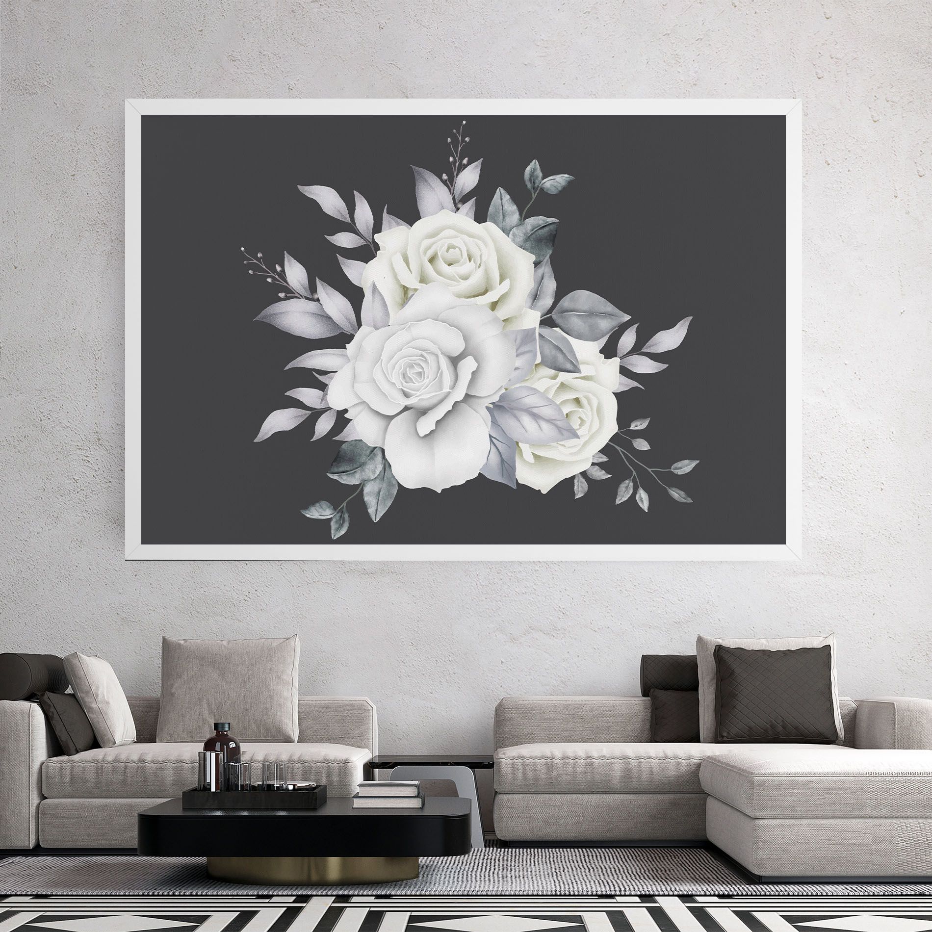 White Grey Rose mockup 2