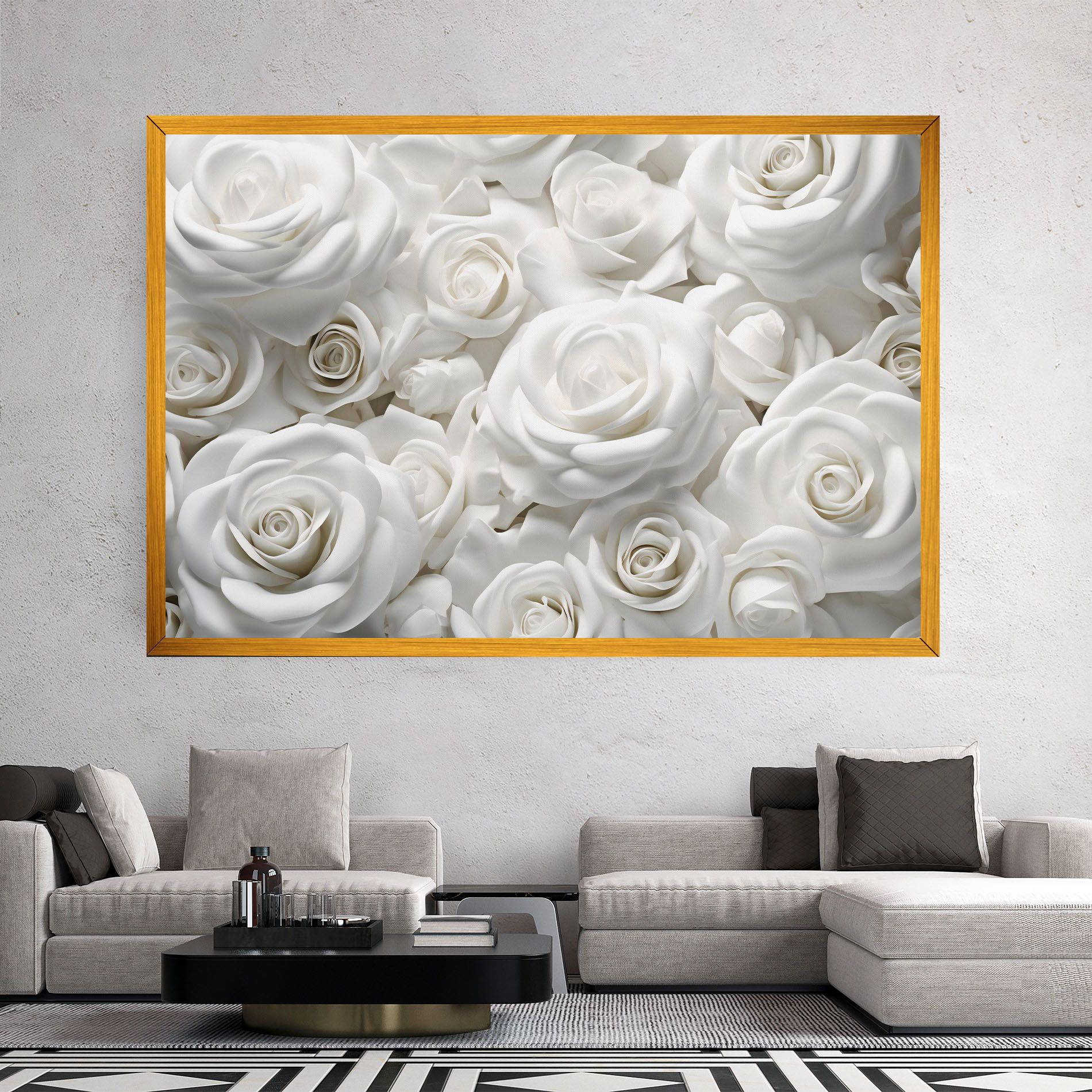 3d White Roses mockup 2
