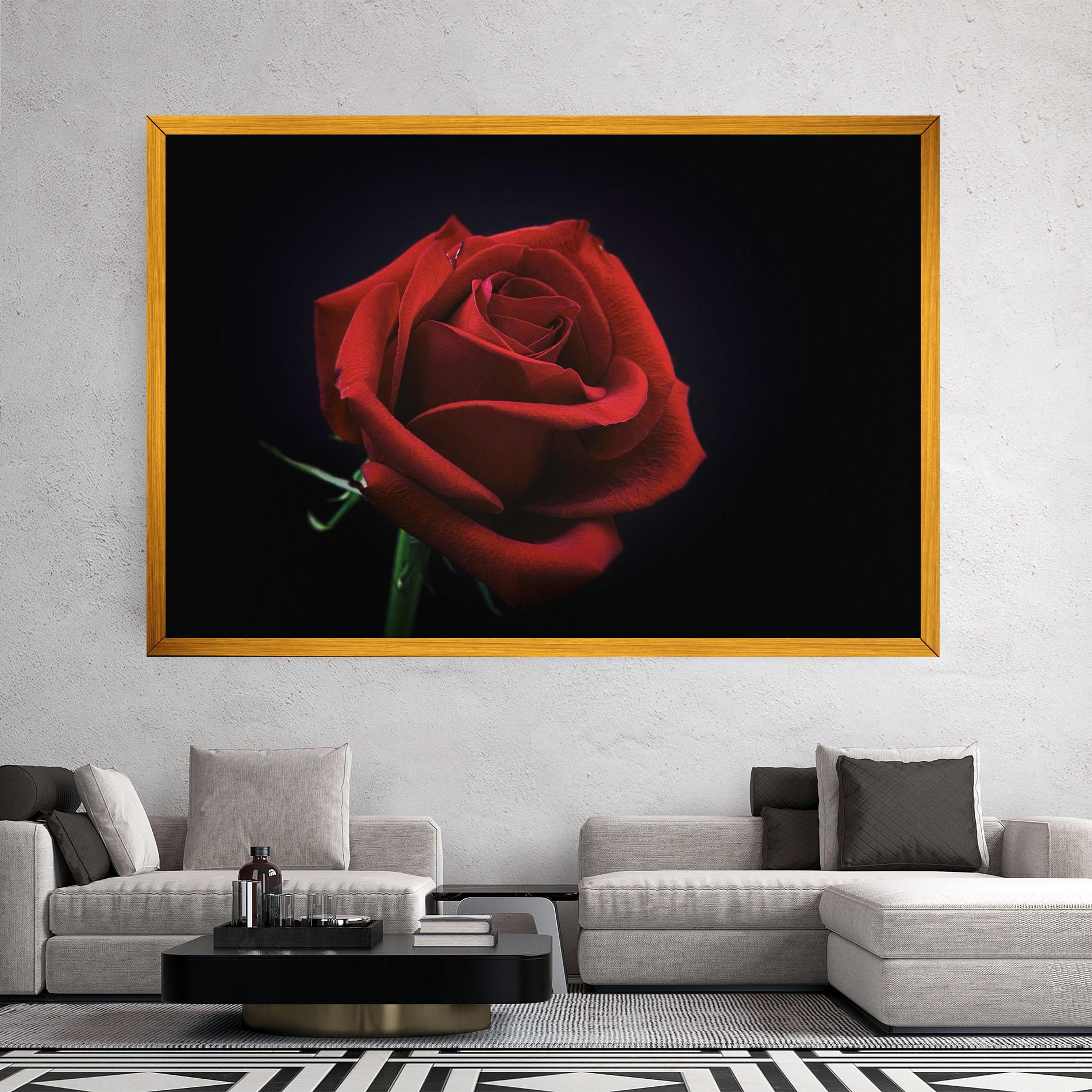 Vászonkép Red Rose Close Up mockup 2