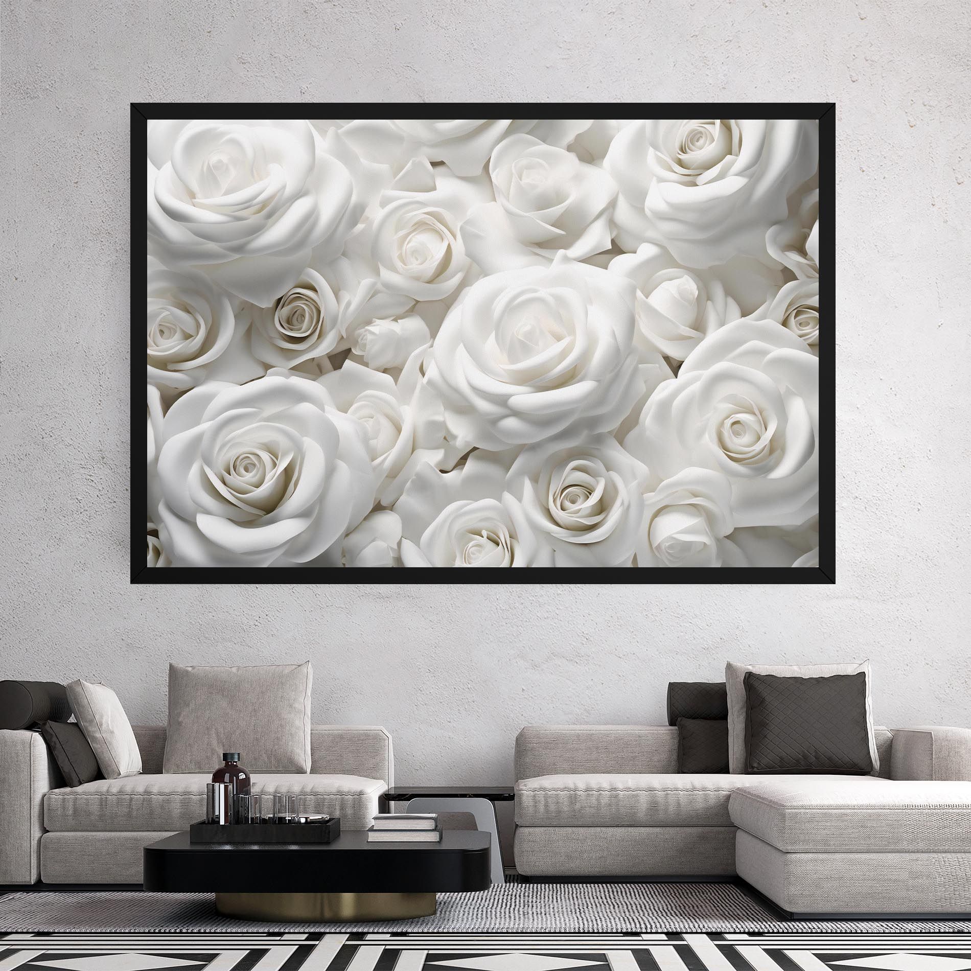 3d White Roses mockup 2