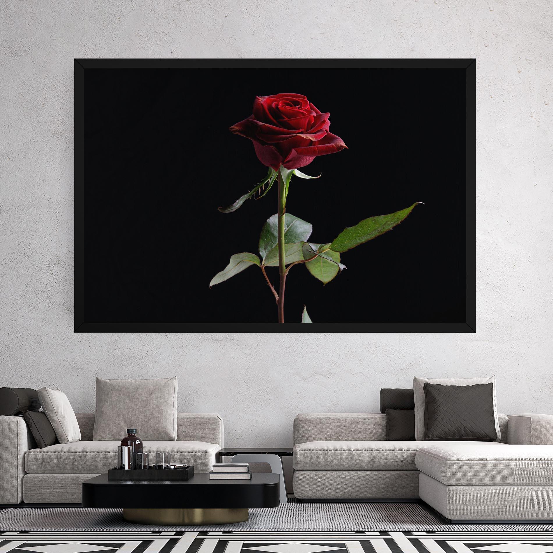 Vászonkép Beautiful Red Rose mockup 2