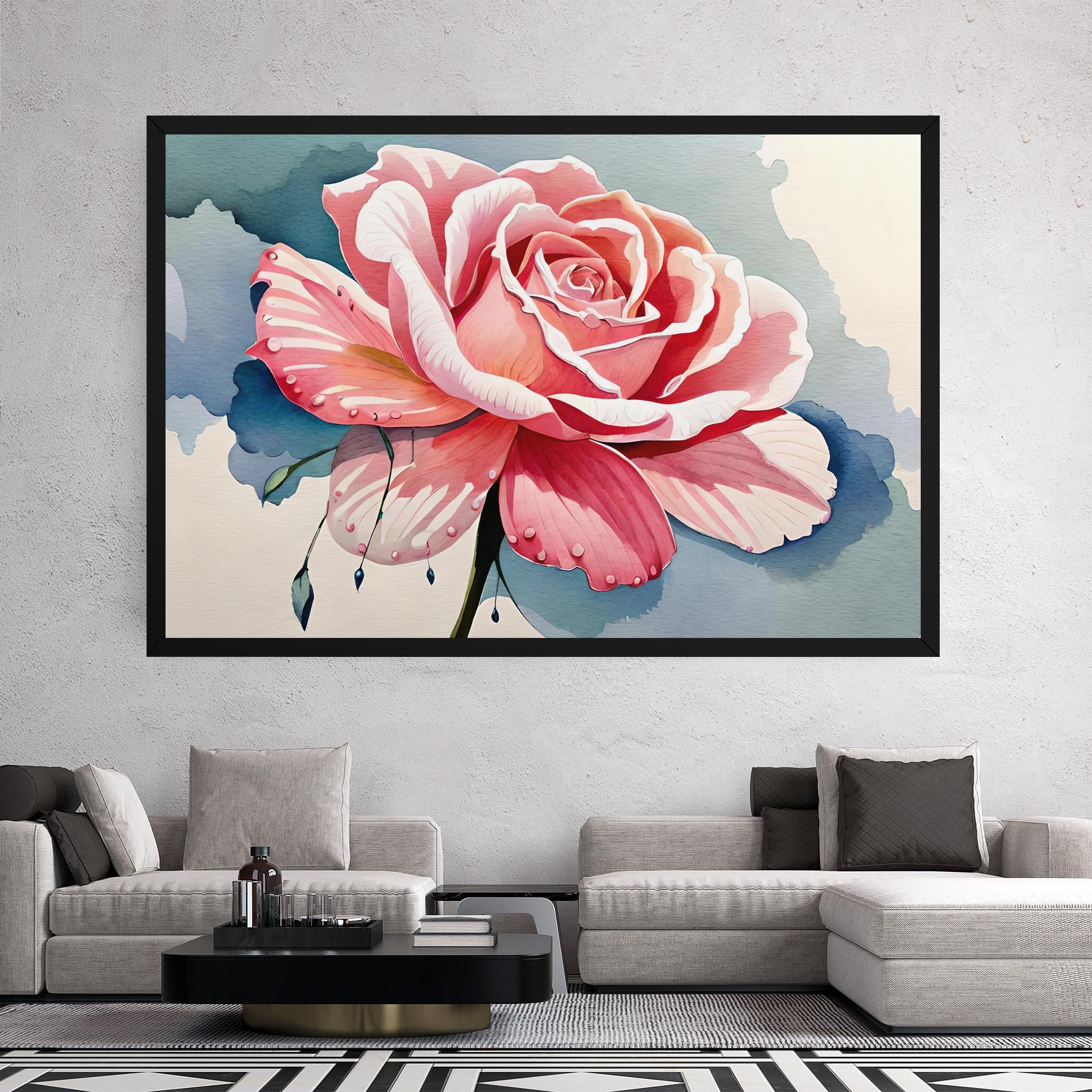 Vászonkép Bih Pink Rose mockup 2