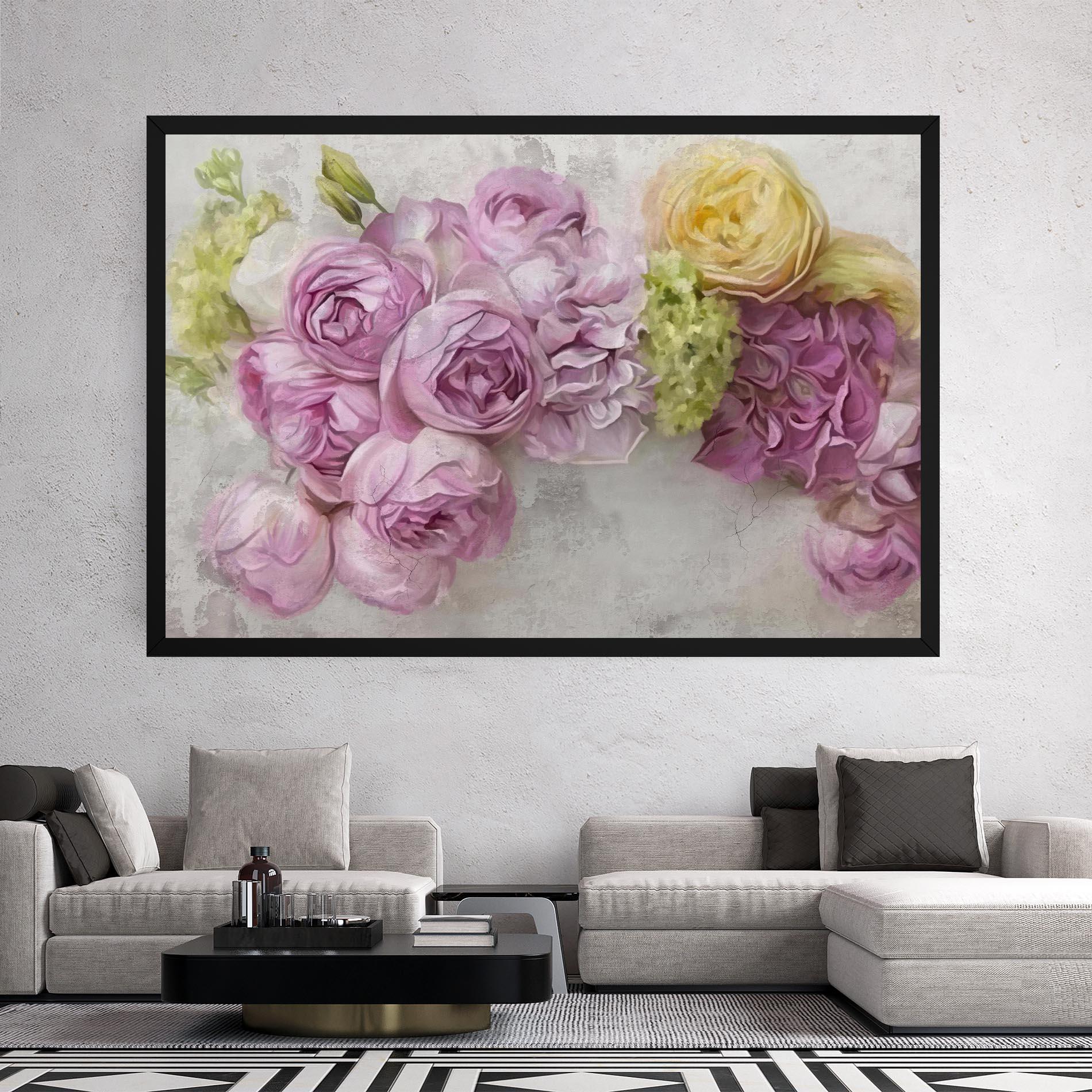 Vászonkép Trandafiri Colorati mockup 2