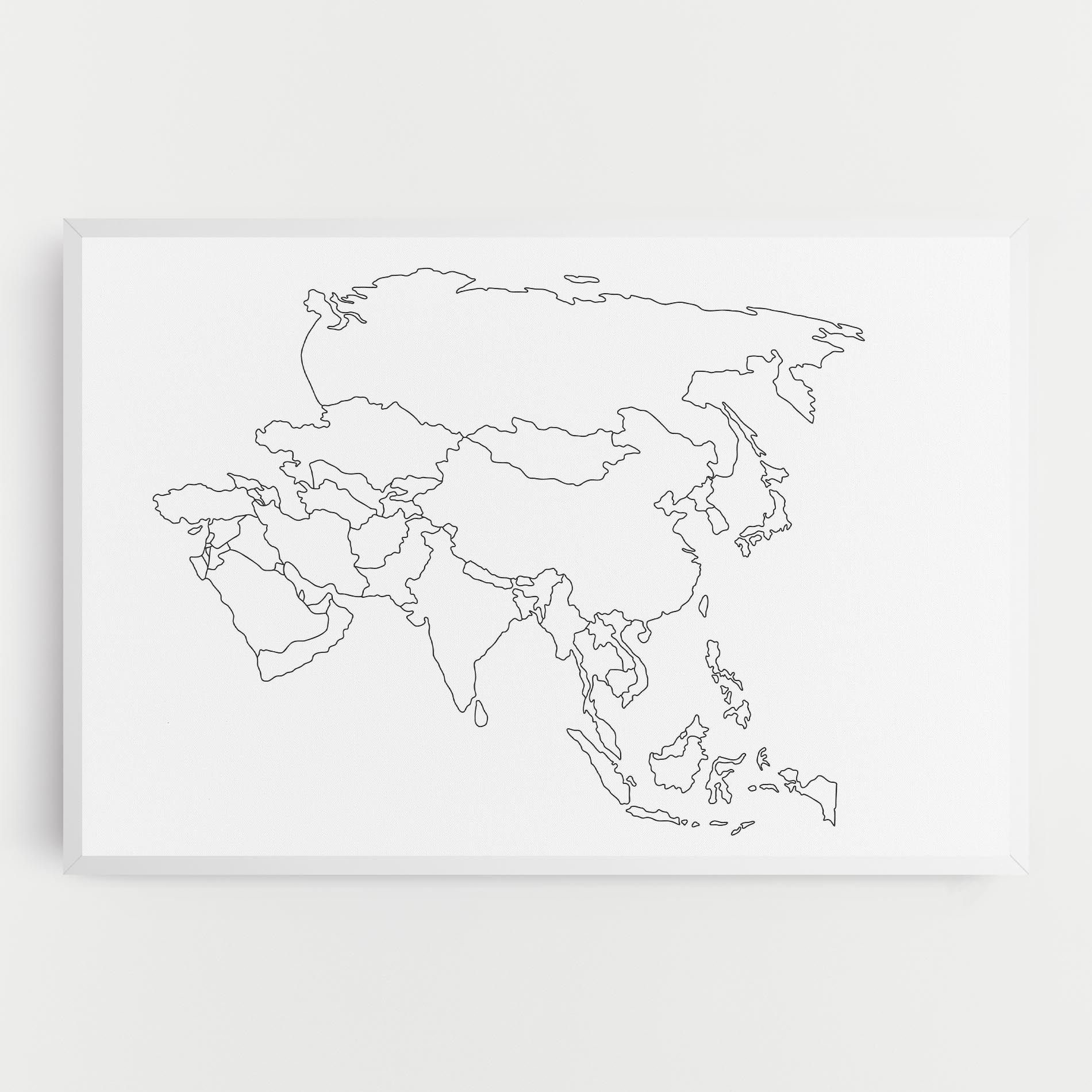 Asia Map Line mockup 0