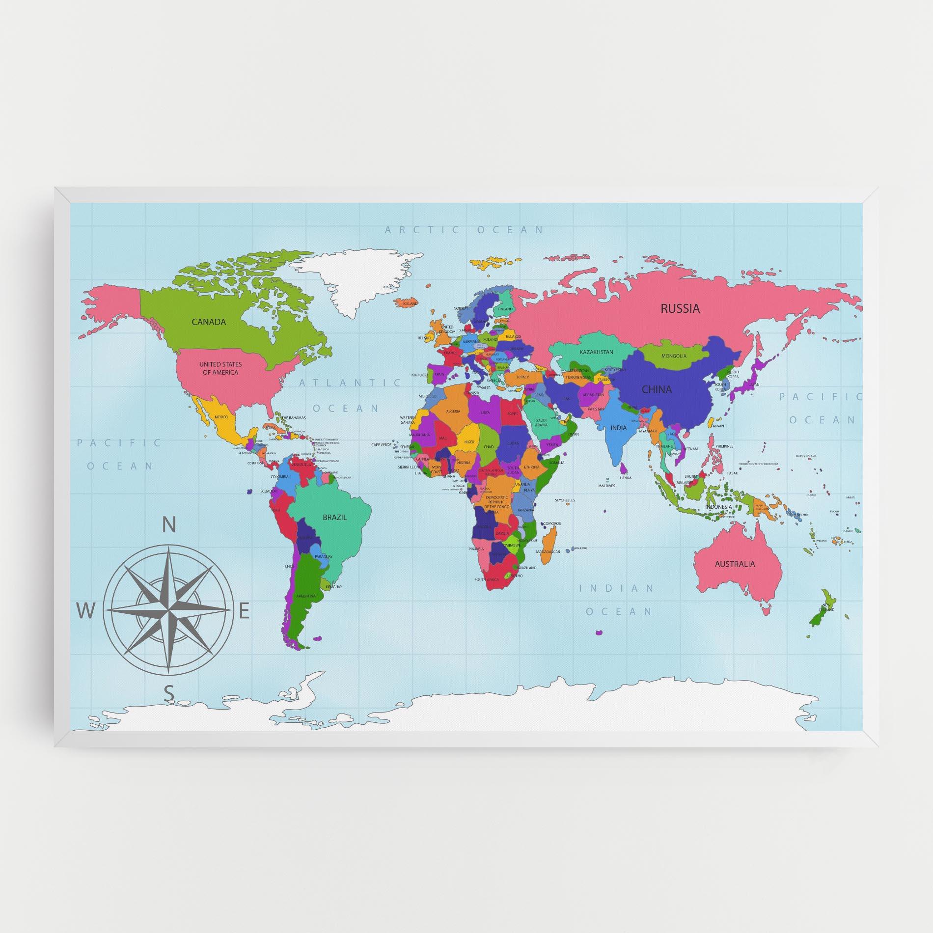 Vászonkép Colorful Continents mockup 0