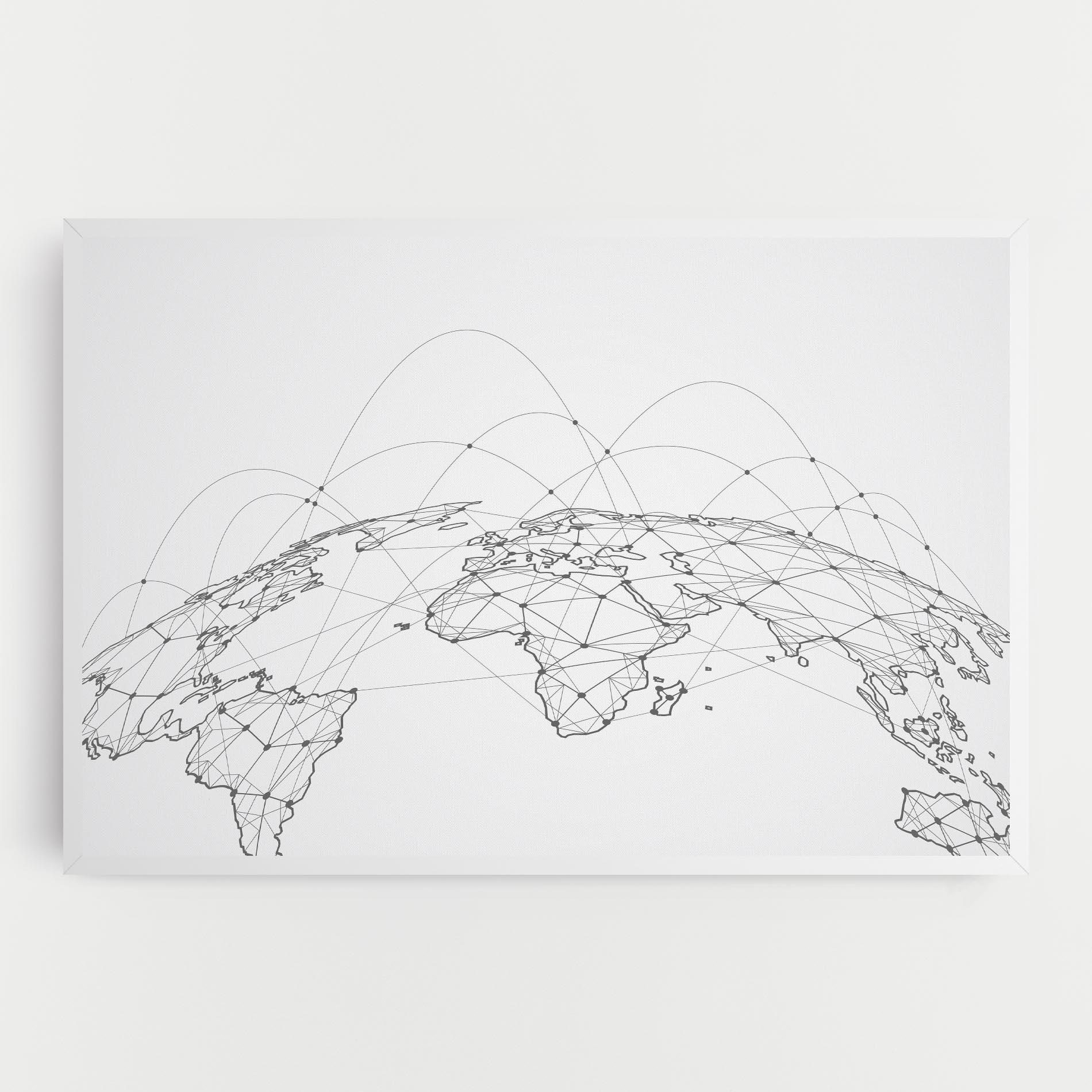 Vászonkép Global Network mockup 0