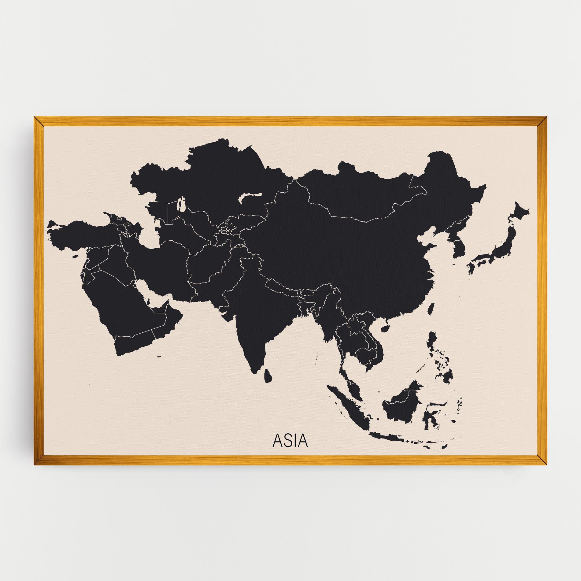 Vászonkép Asia Continent mockup 0