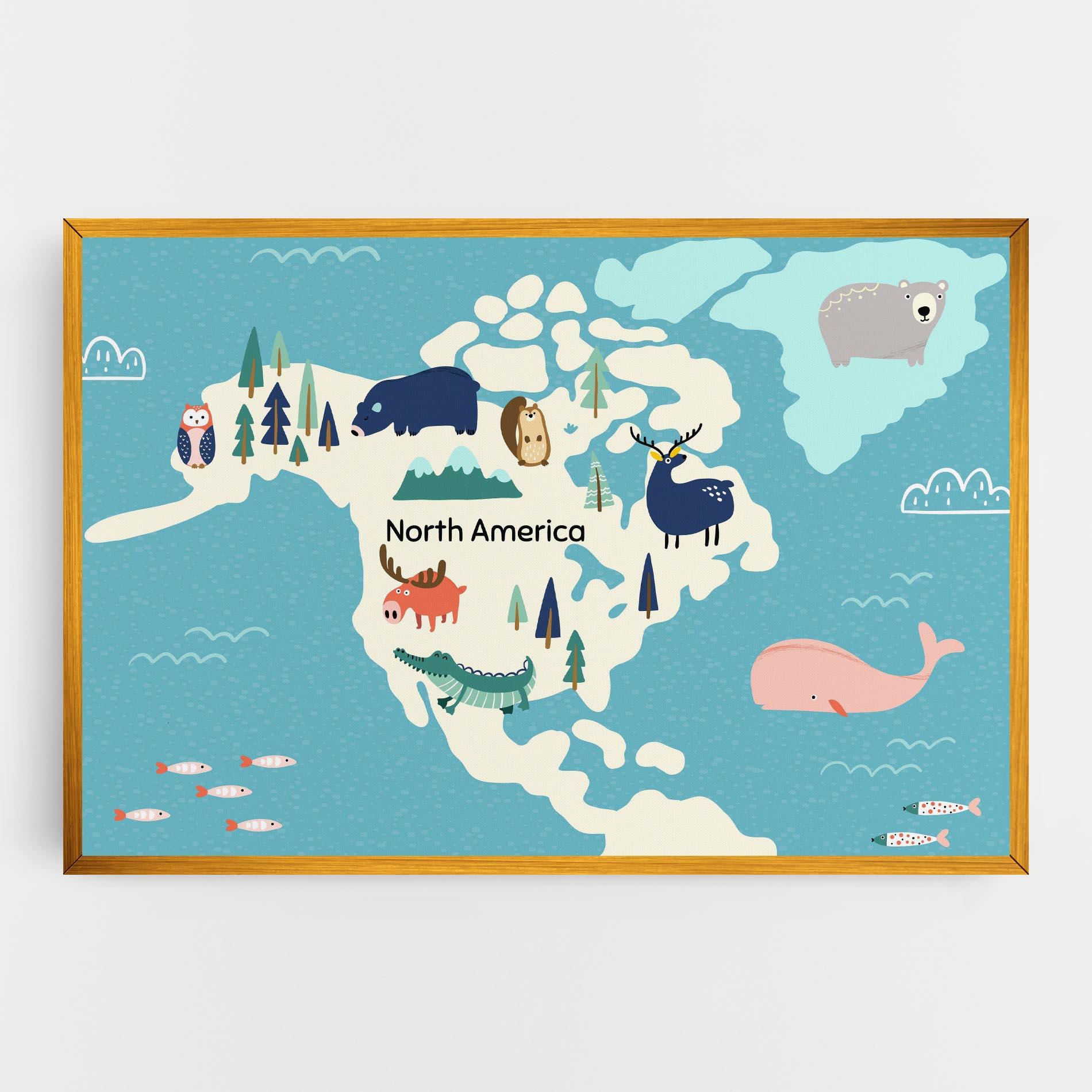 Vászonkép North America mockup 0