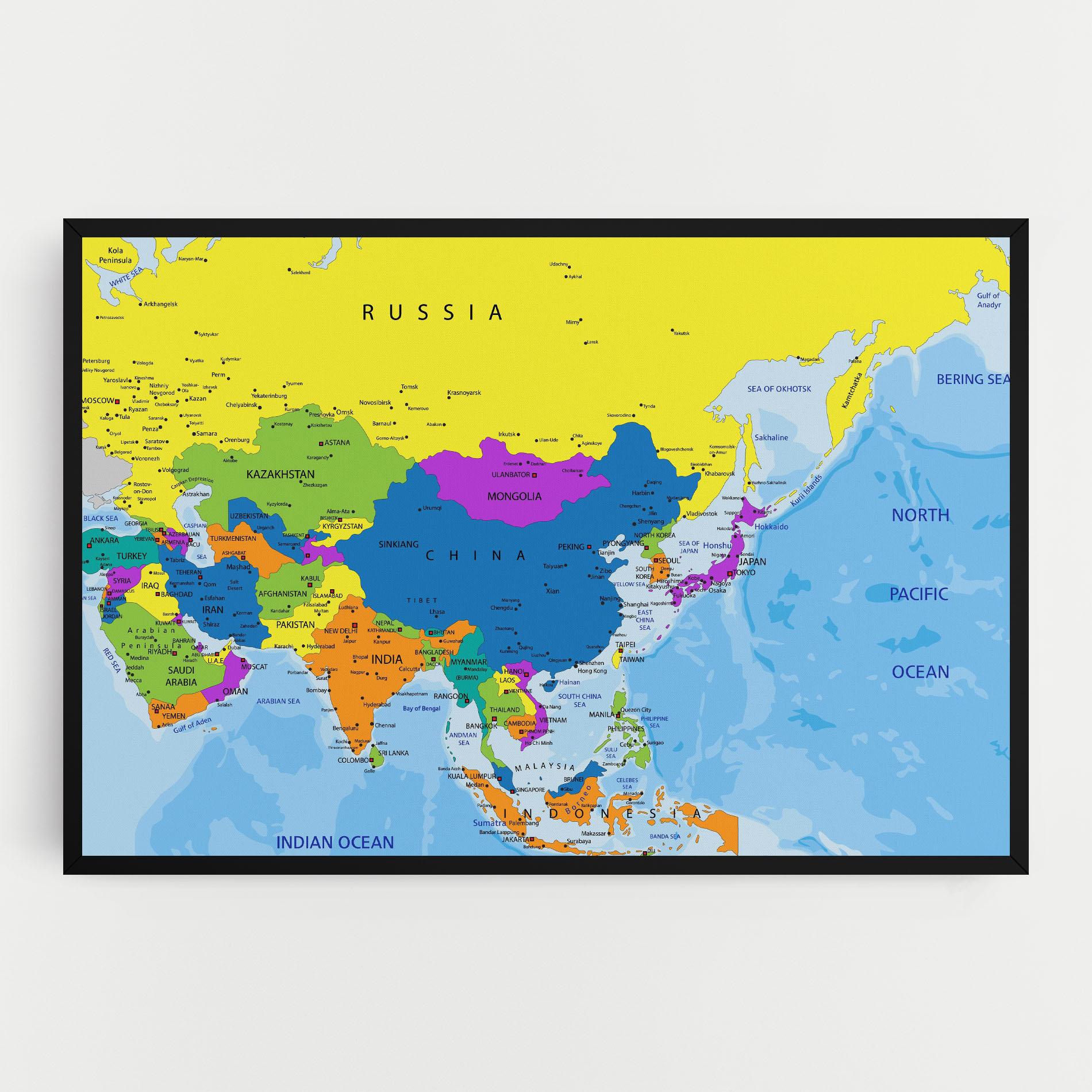 Vászonkép Asia Color Map mockup 0