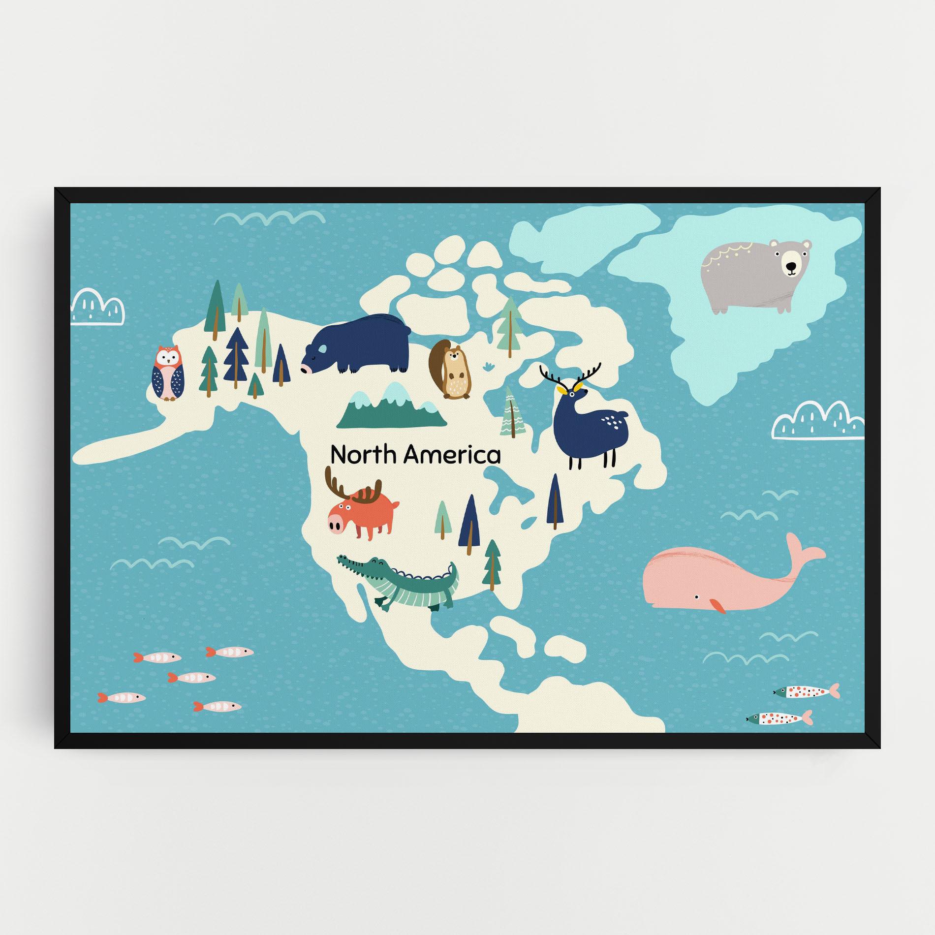 Vászonkép North America mockup 0