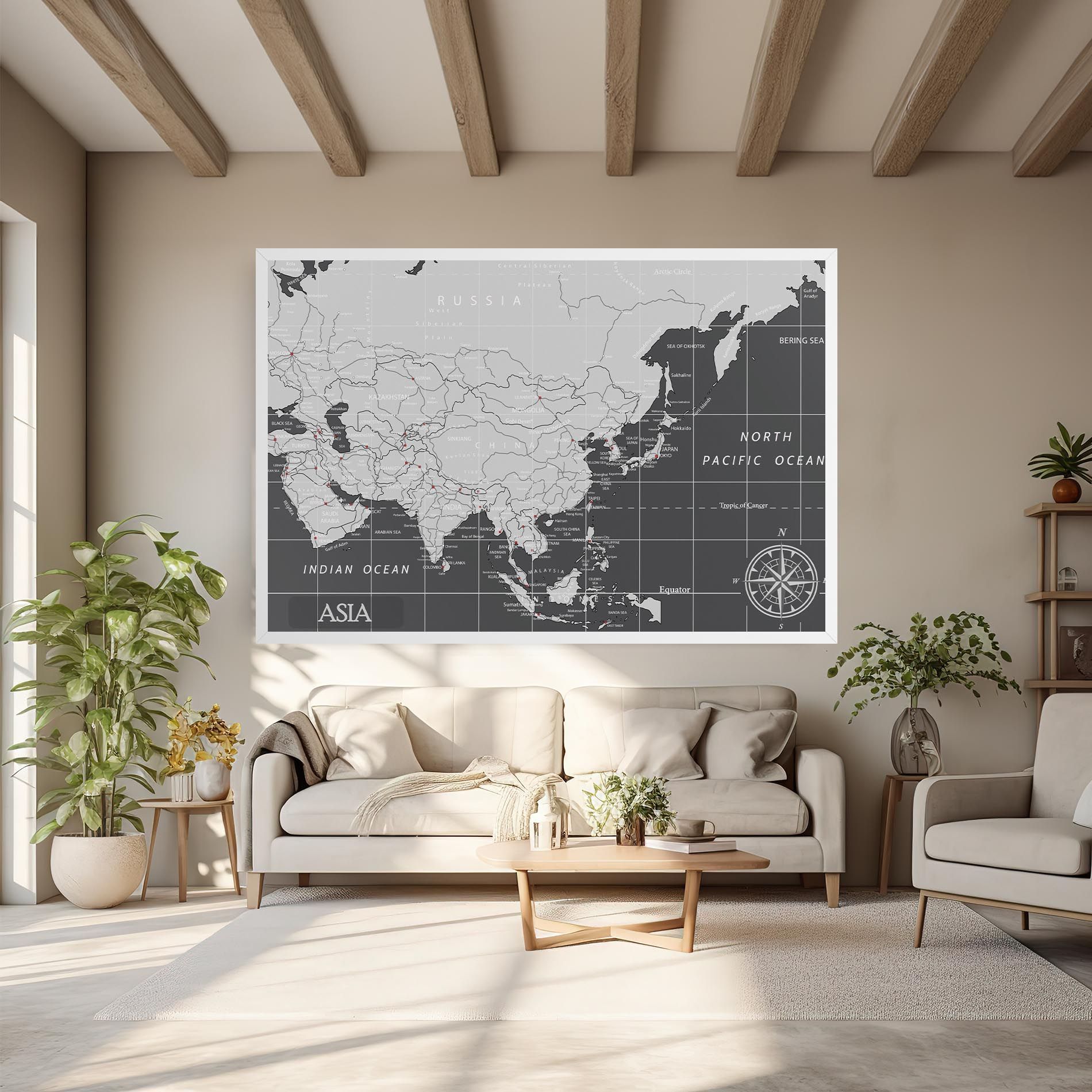 Asia Minimal Map mockup 6