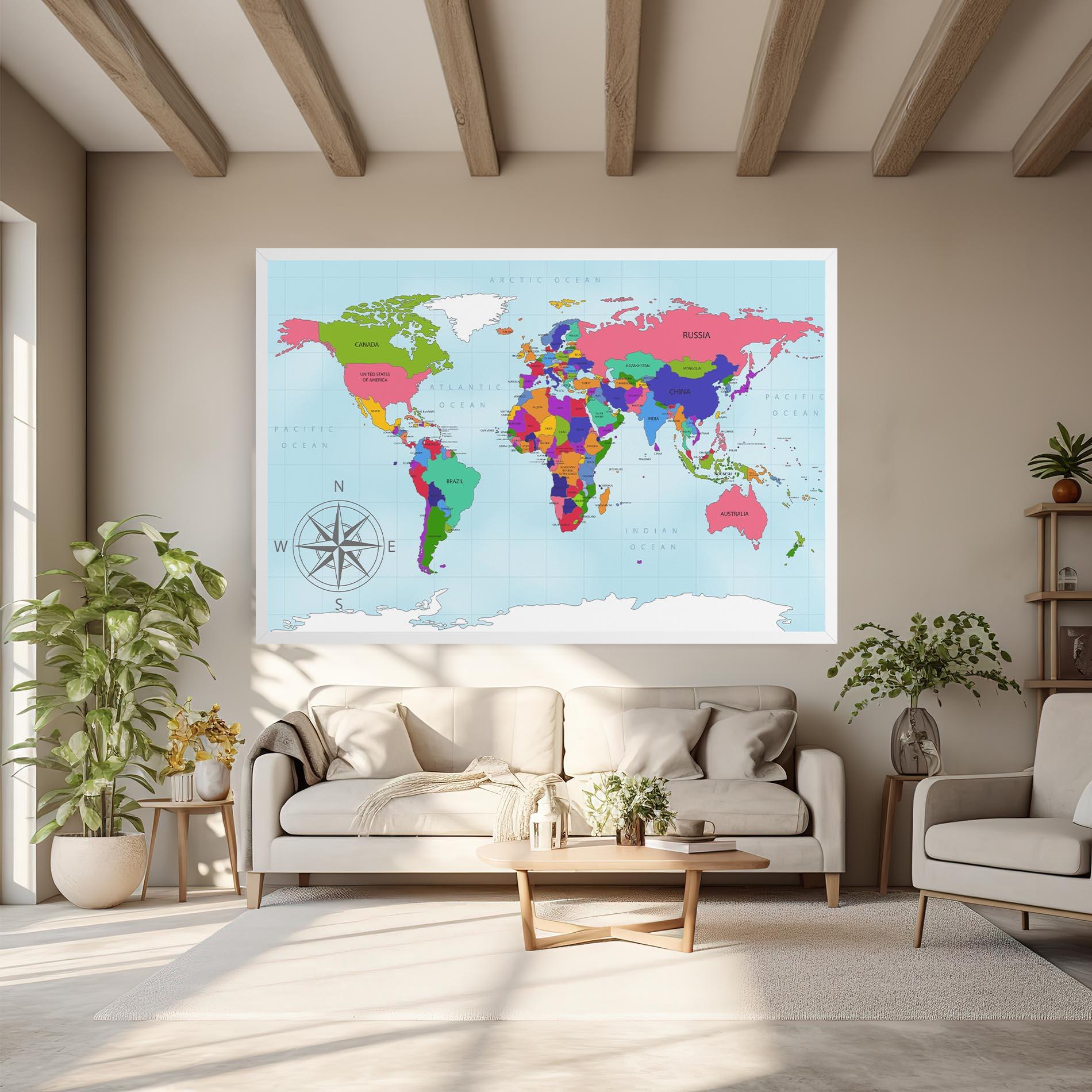 Vászonkép Colorful Continents mockup 6