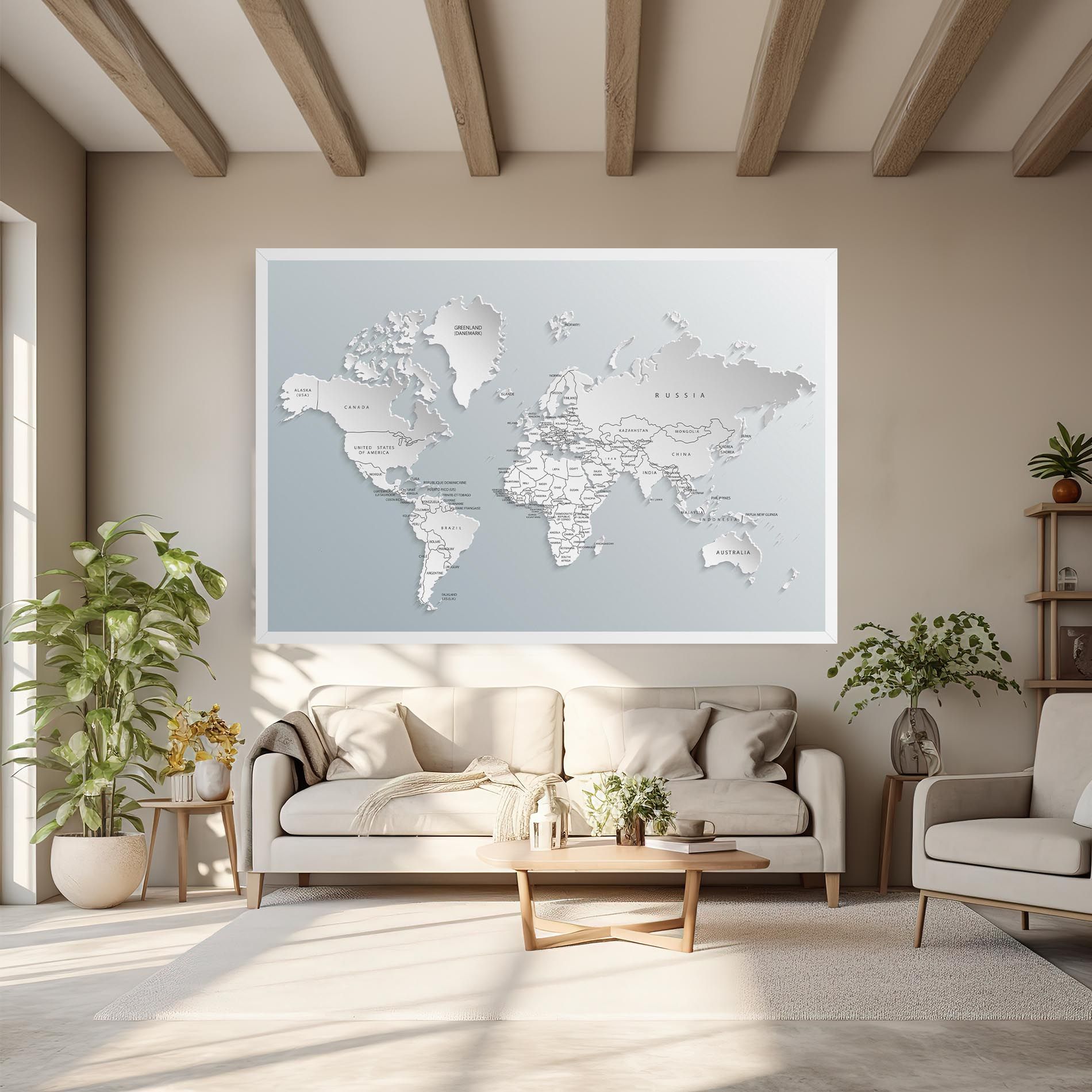 Grey White Map mockup 6