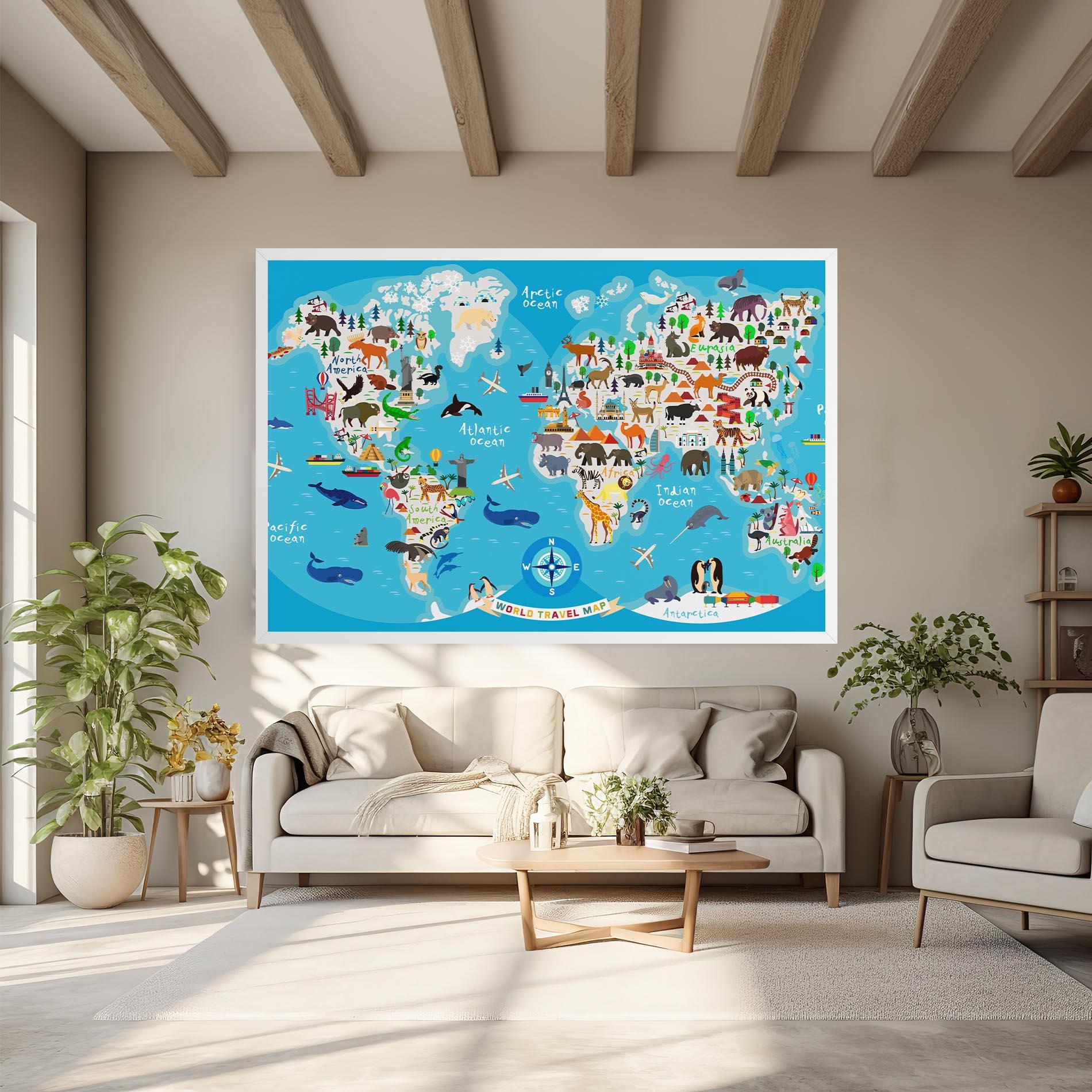 Vászonkép Travel Map mockup 6