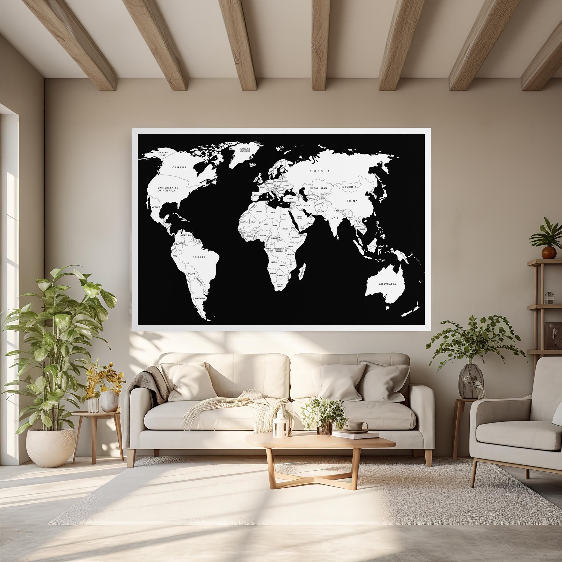 White World Map mockup 6