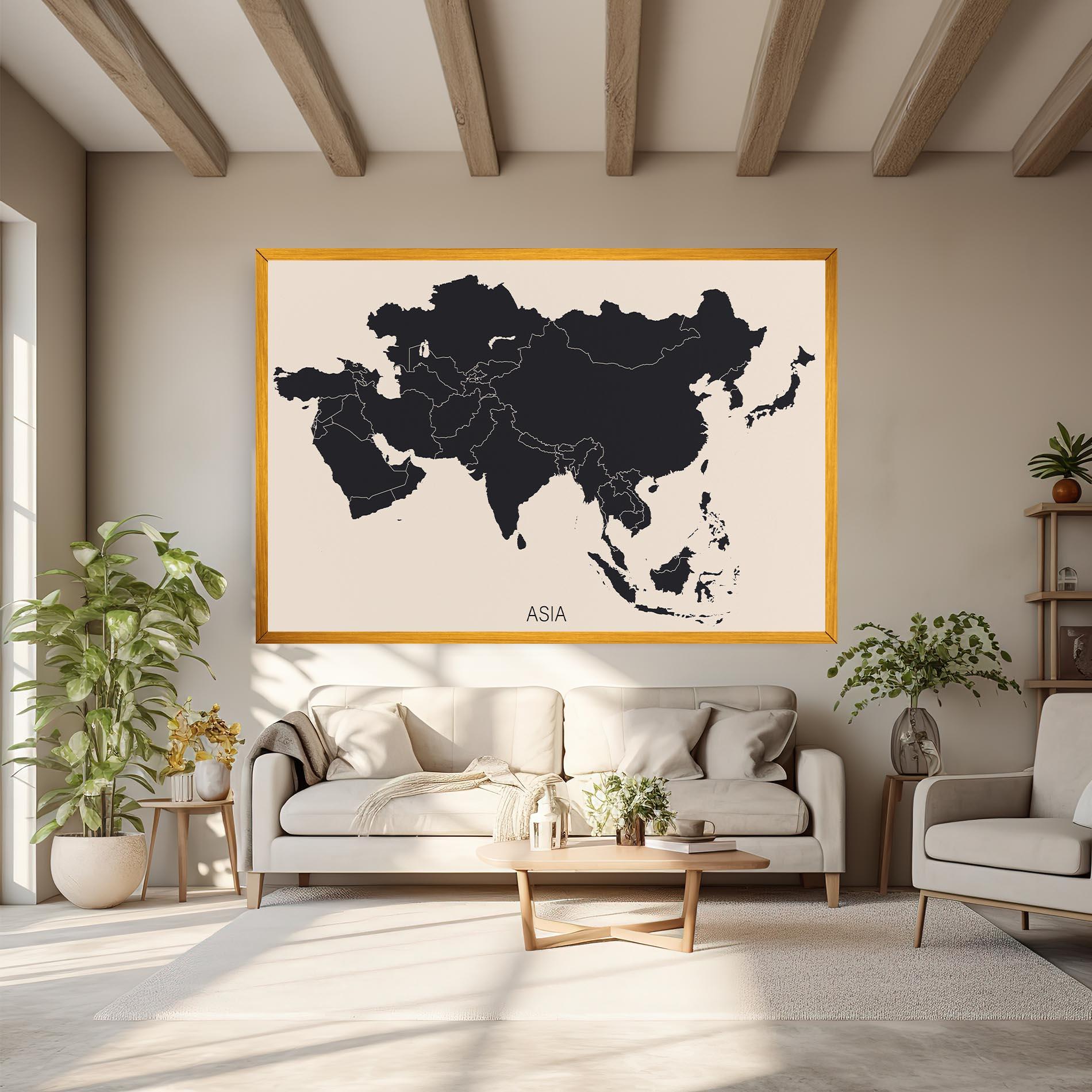 Vászonkép Asia Continent mockup 6