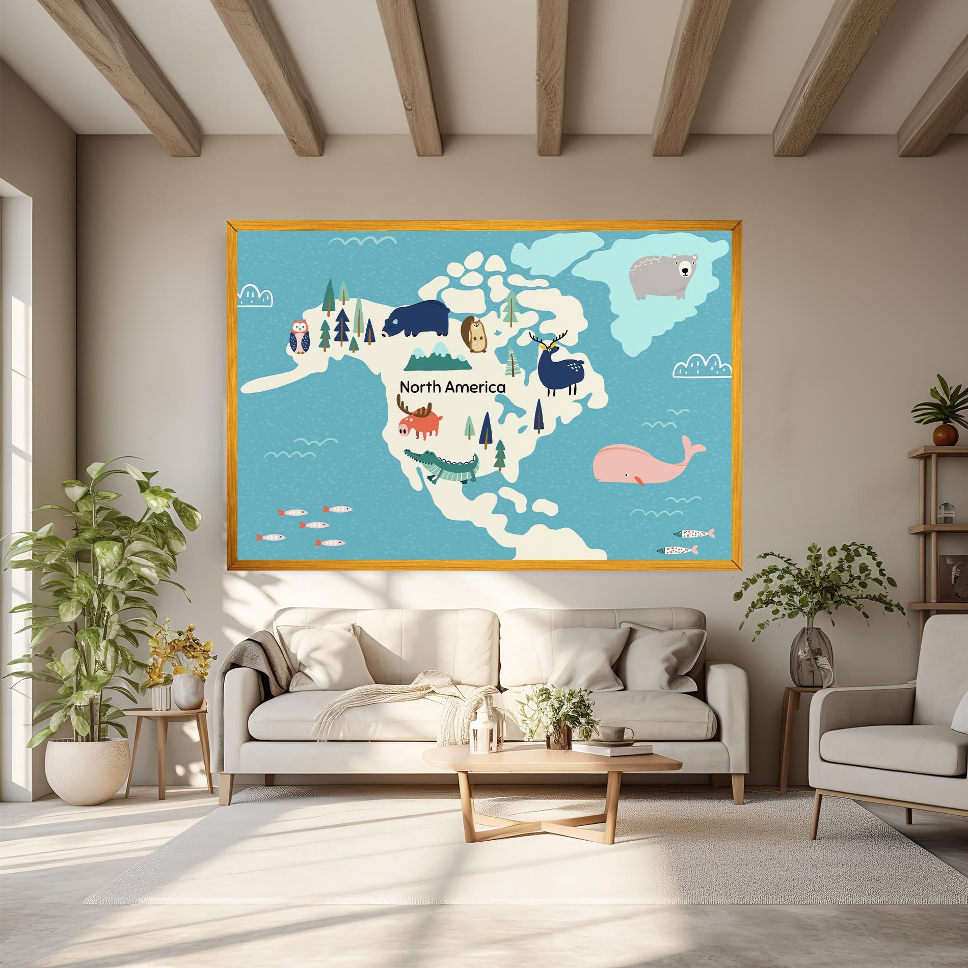 Vászonkép North America mockup 6