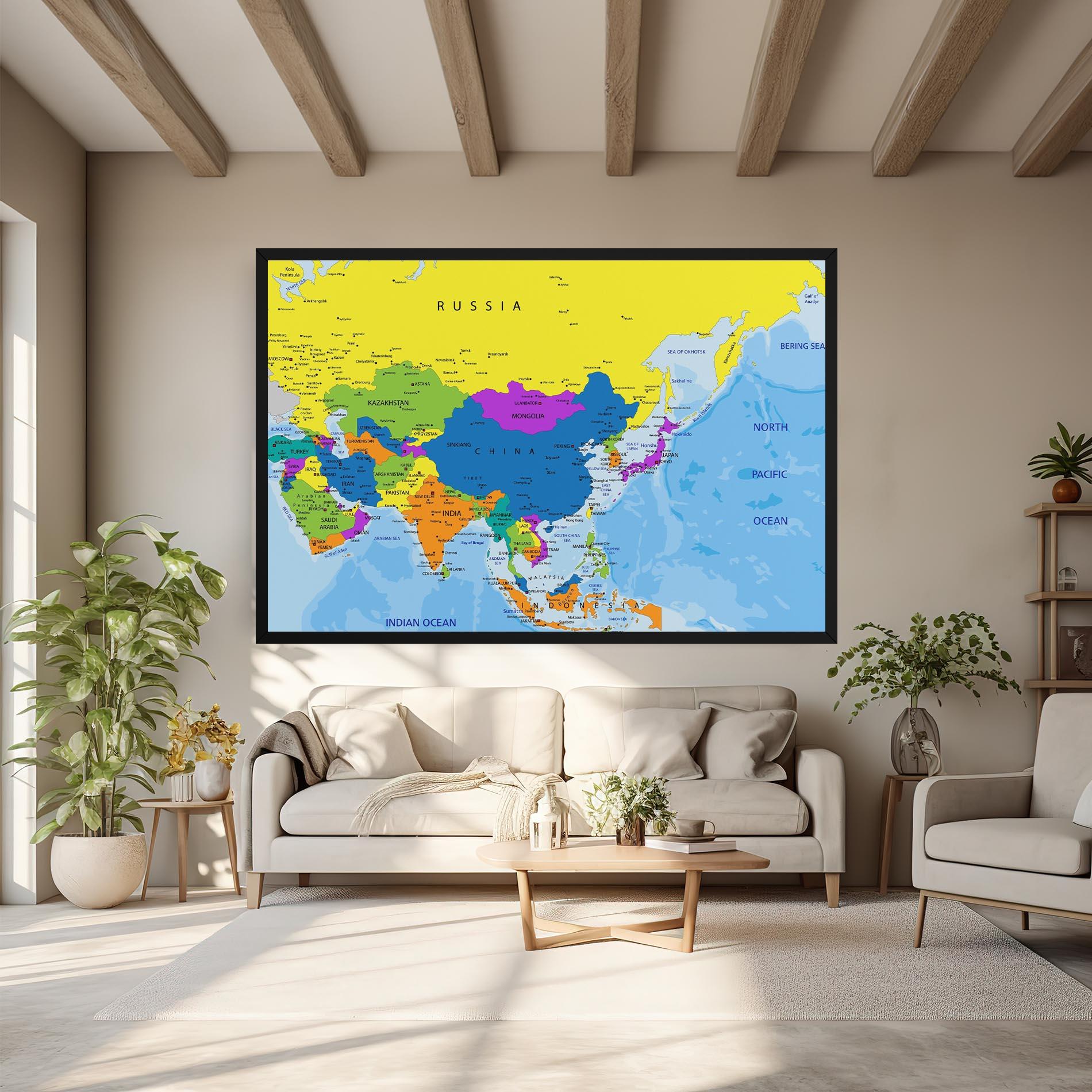 Vászonkép Asia Color Map mockup 6