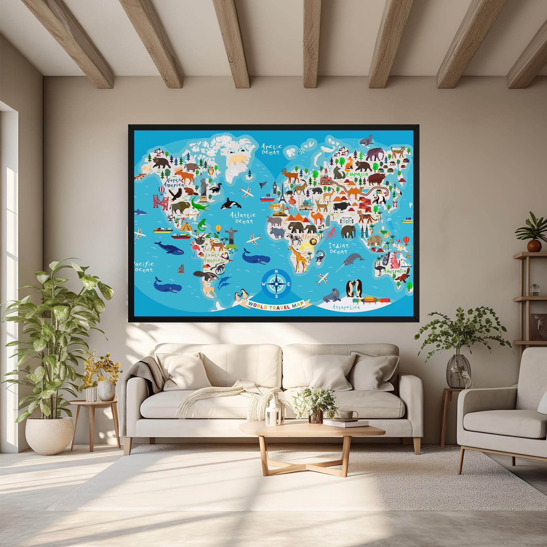 Vászonkép Travel Map mockup 6