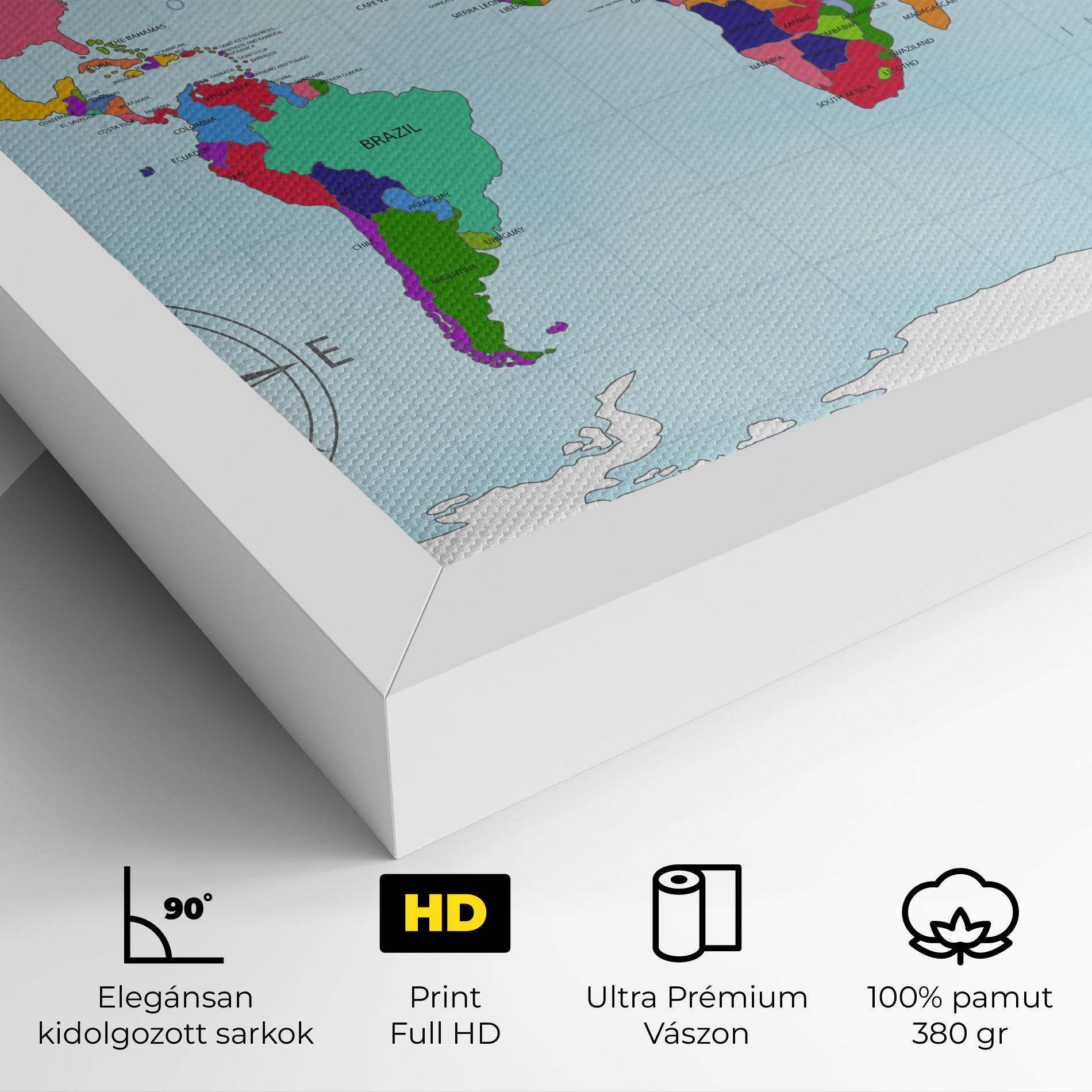 Vászonkép Colorful Continents mockup 4