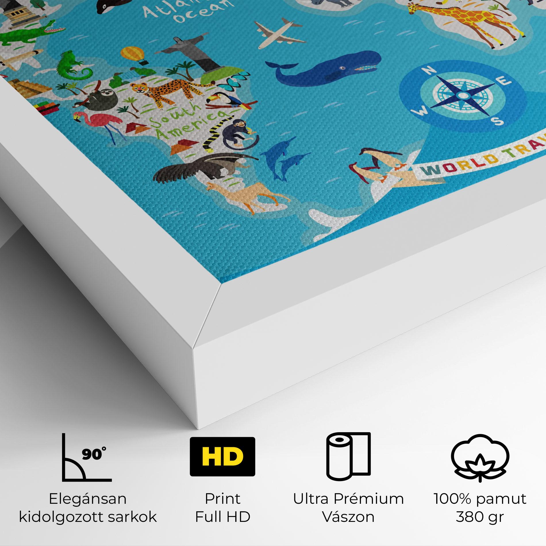 Vászonkép Travel Map mockup 4