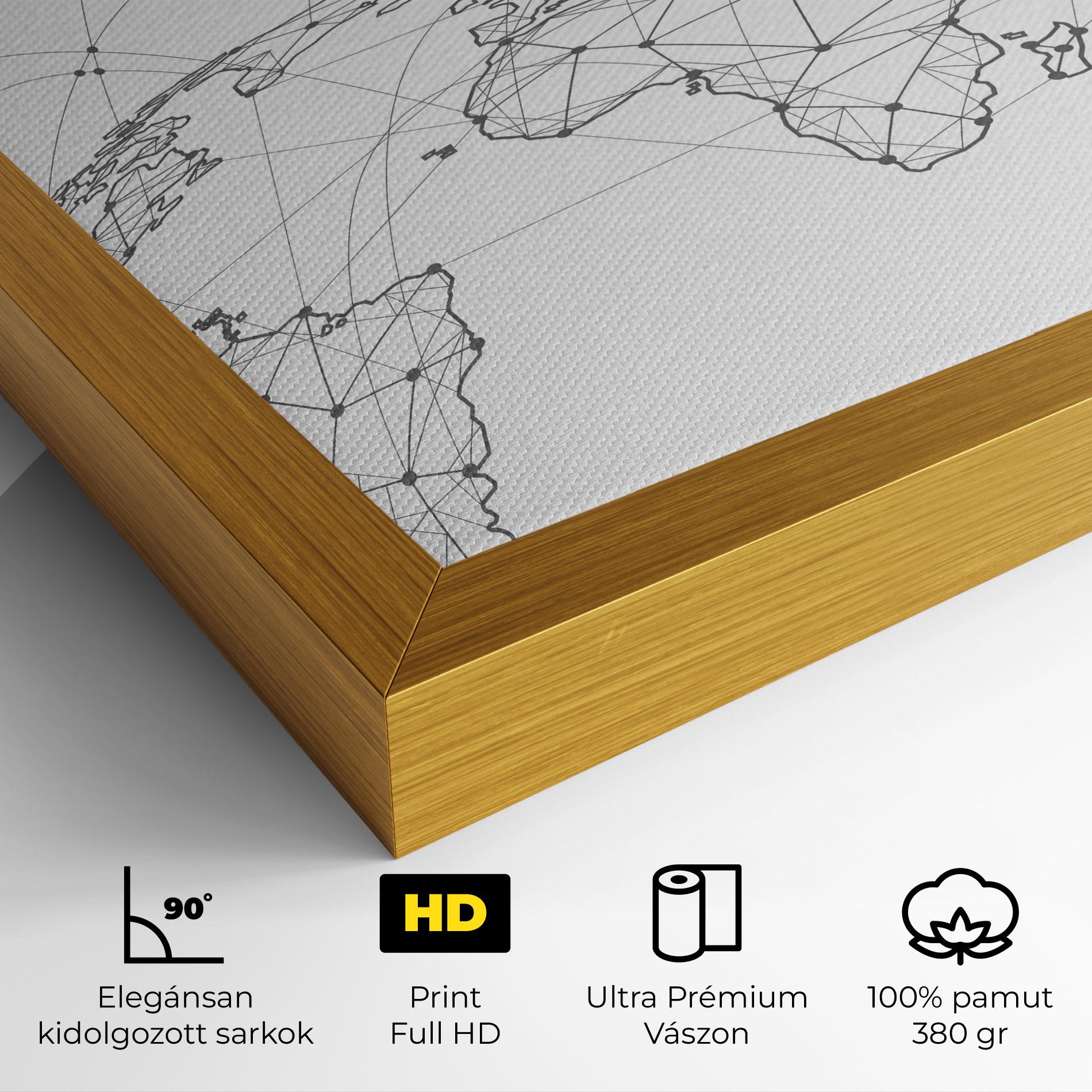 Vászonkép Global Network mockup 4