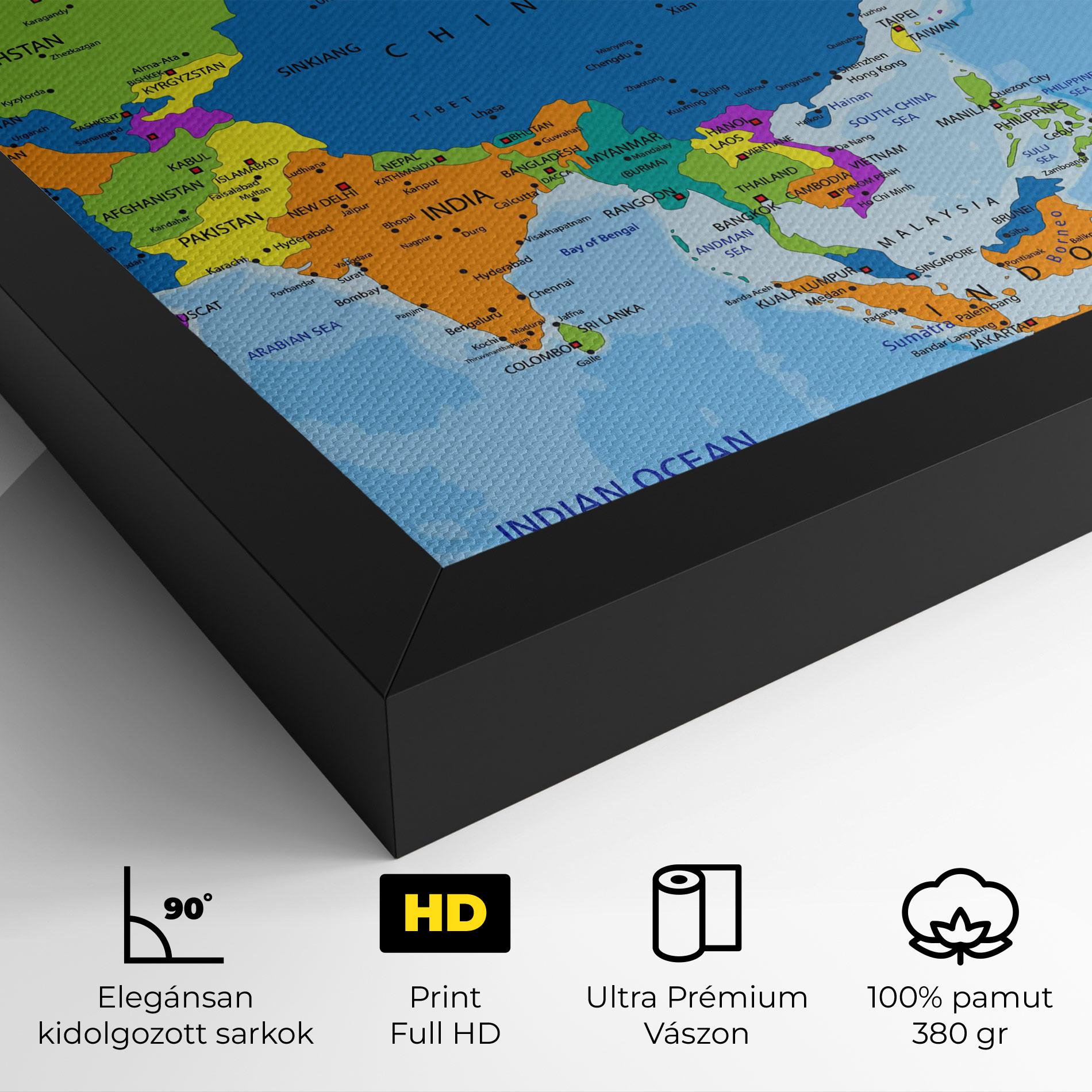 Vászonkép Asia Color Map mockup 4