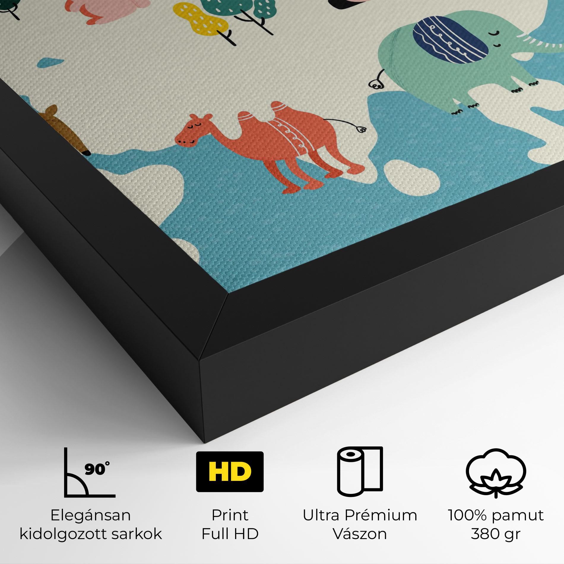 Vászonkép Asia Cute Map mockup 4