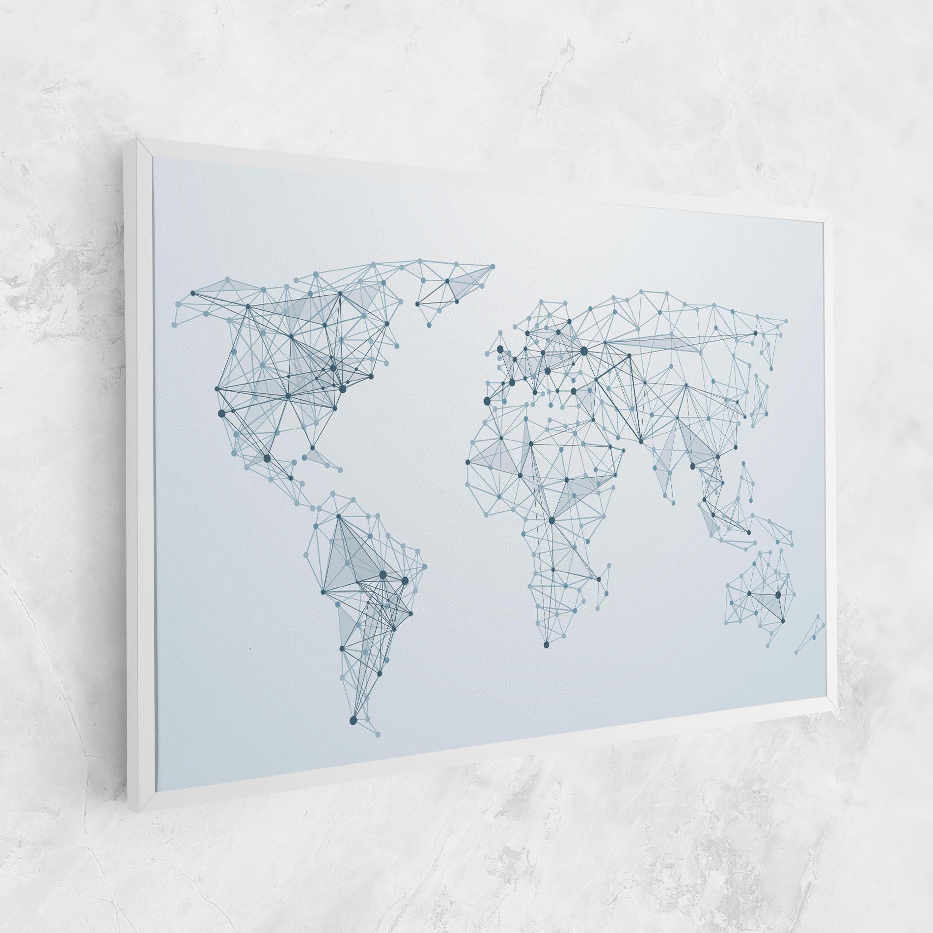 Vászonkép Blue Line Map mockup 1