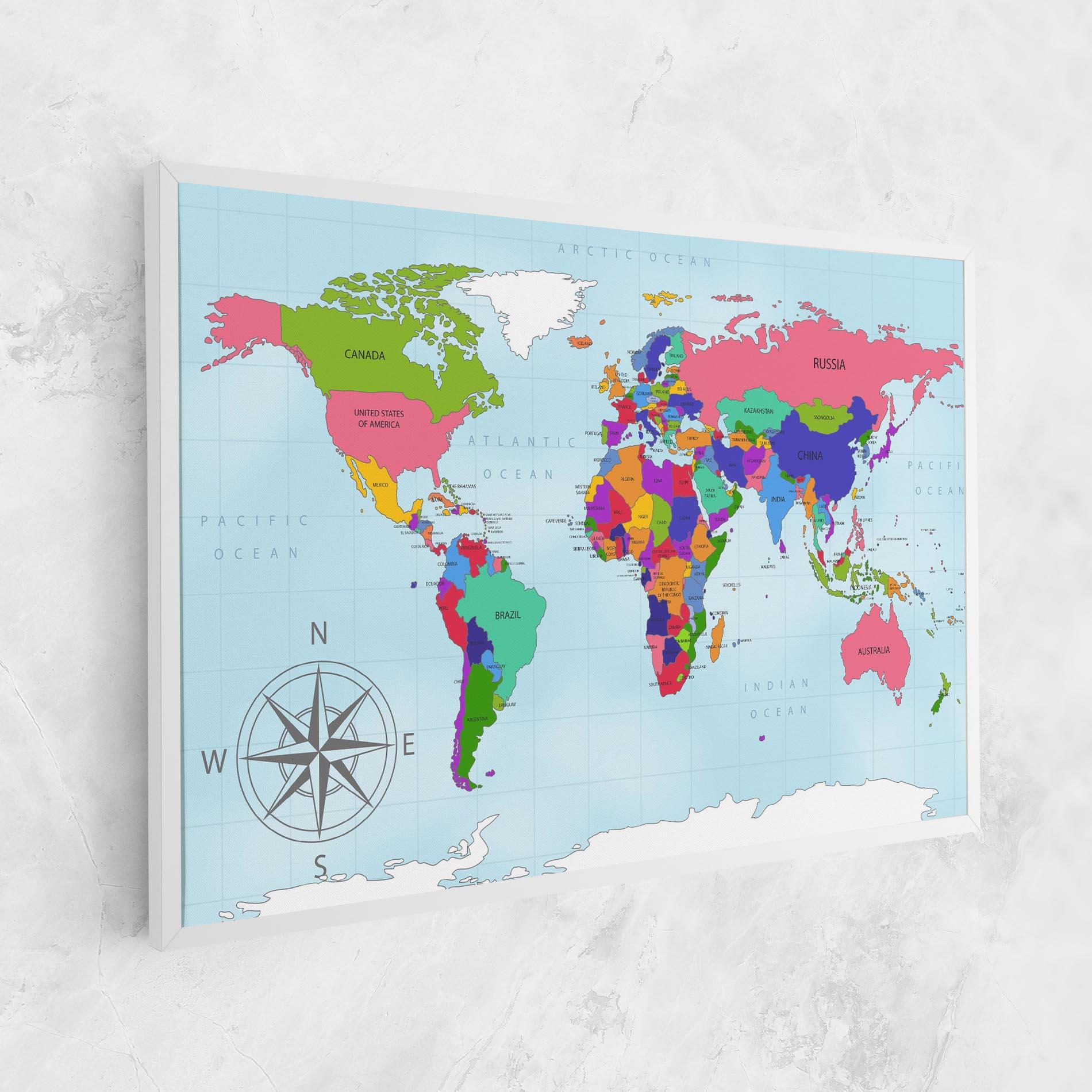 Vászonkép Colorful Continents mockup 1